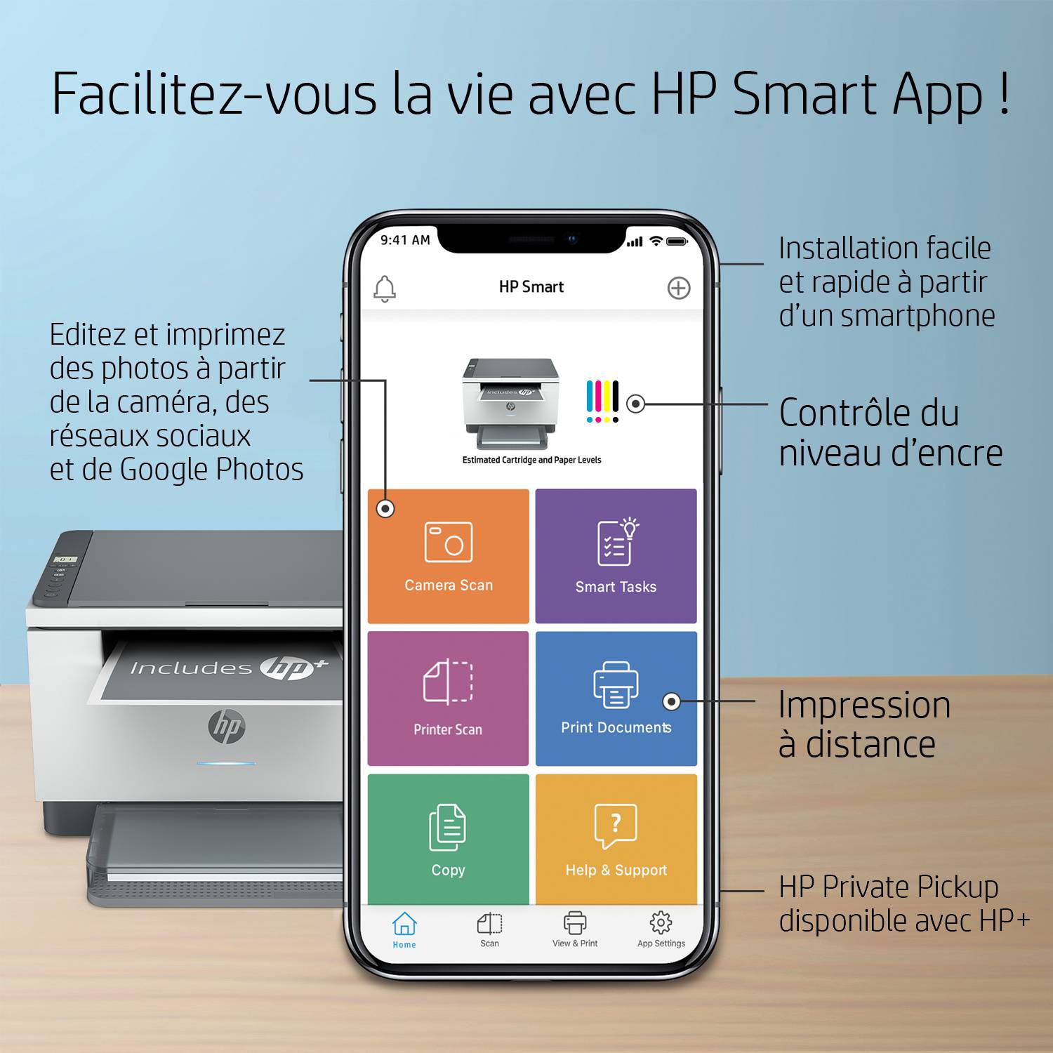 Rca Informatique - image du produit : HP LASERJET MFP M234DWE 1200DPI 20PPM 32MB USB PRNT/WIFI