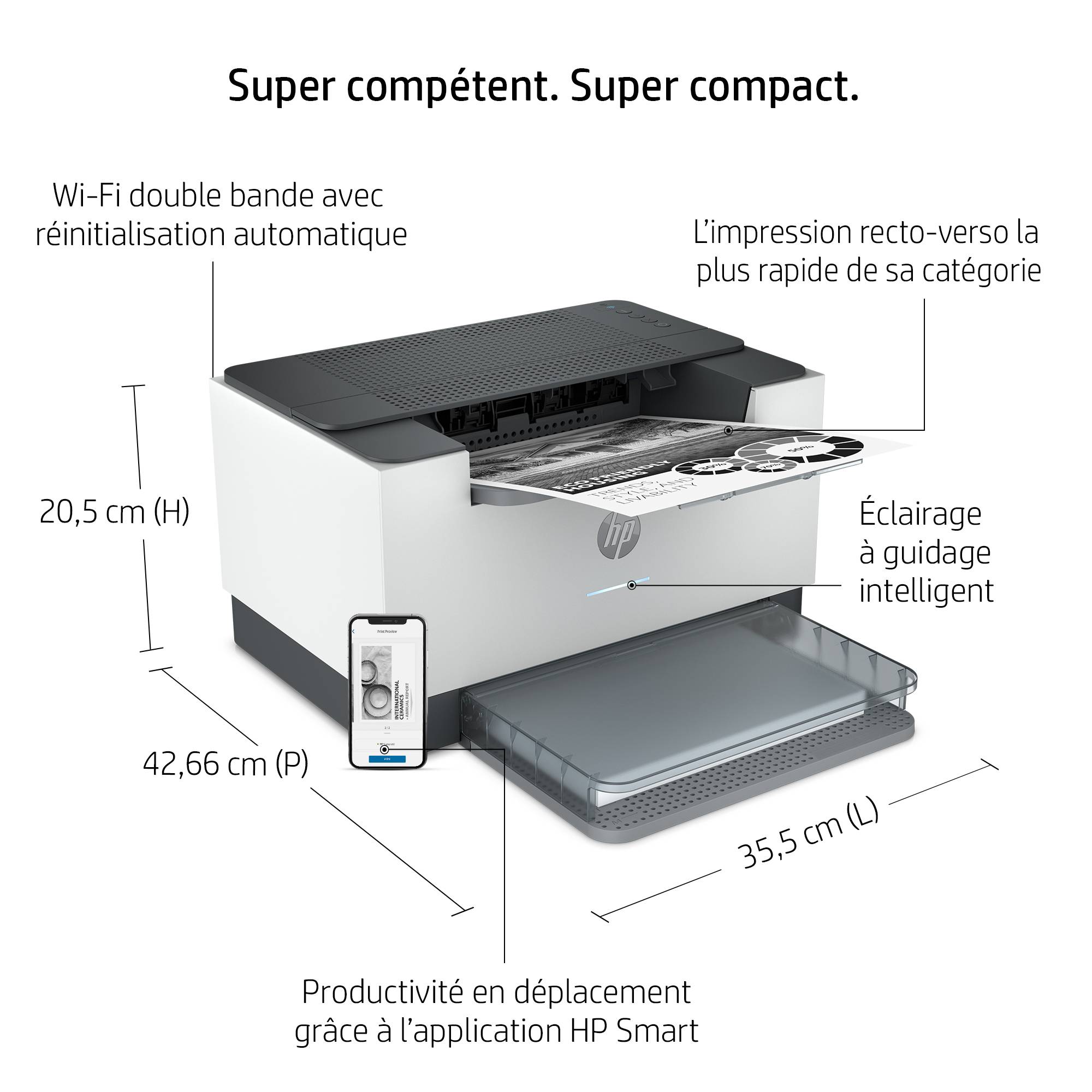 Rca Informatique - image du produit : HP LASERJET SFP M209DW A4 29PPM 1200DPI USB WIFI DUPLEX