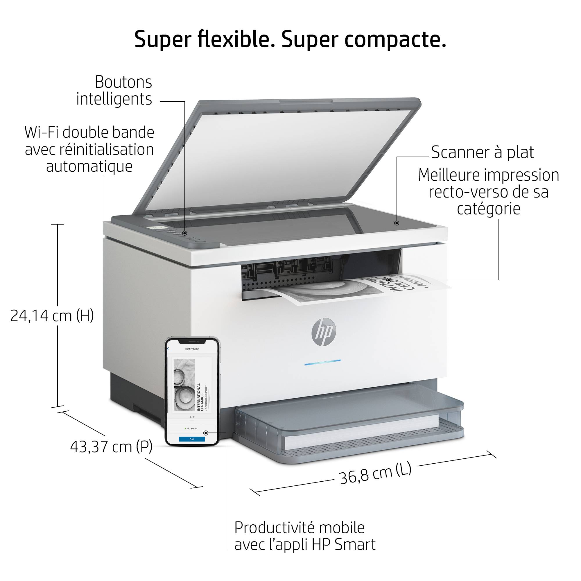 Rca Informatique - image du produit : HP LASERJET MFP M234DW 1200DPI 29PPM DUPLEX WIFI