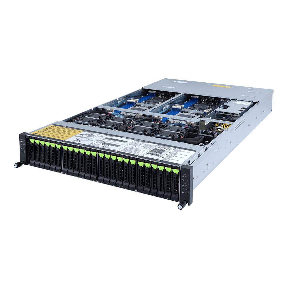 Rca Informatique - image du produit : AMD BAREBONE H262-Z6A 2U4N 8CPU 64XDIMM 24XHDD 8XPCIE 2X2200W