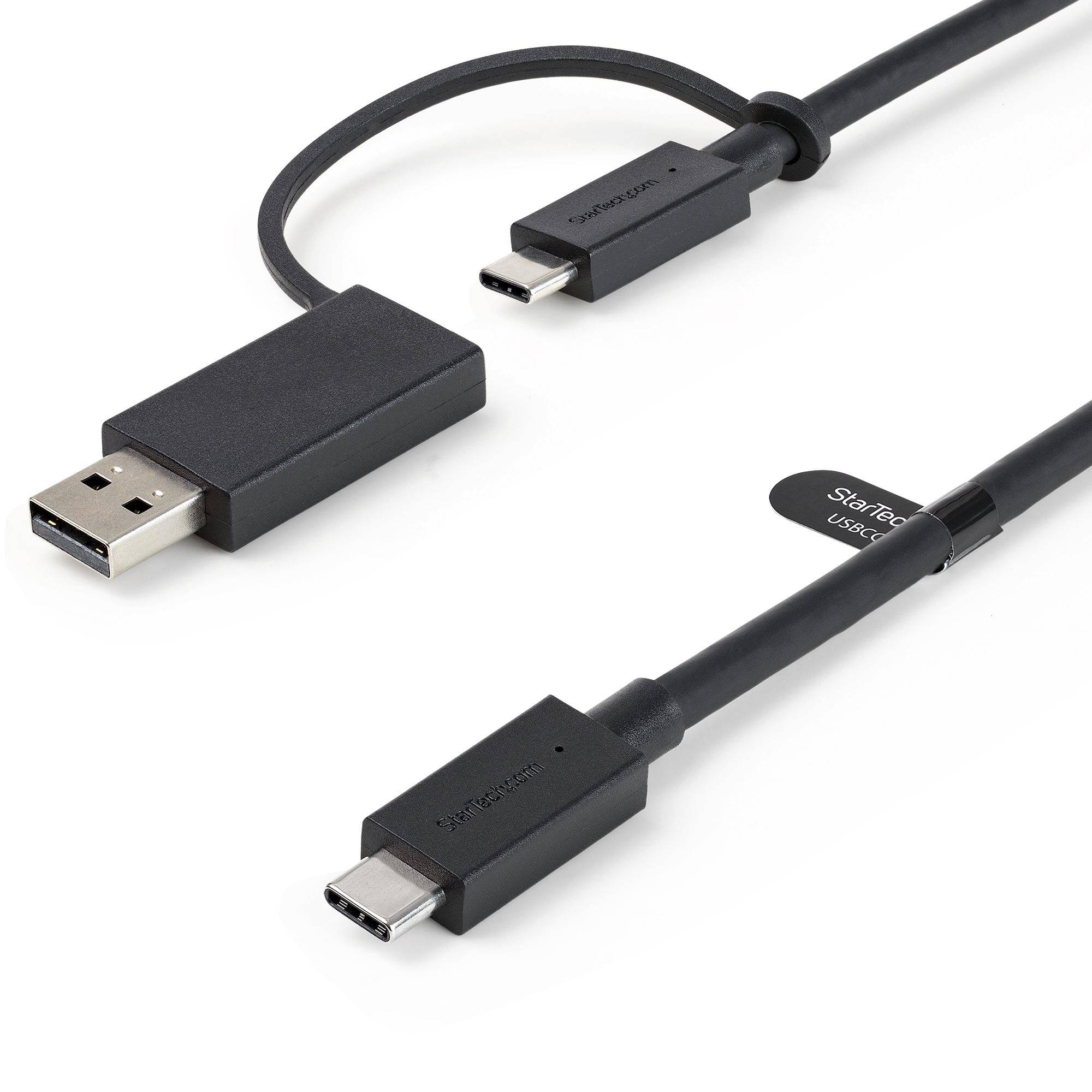 Rca Informatique - Image du produit : USB C CABLE WITH USB A ADAPTER- 1M USB-C HYBRID DOCK CABLE