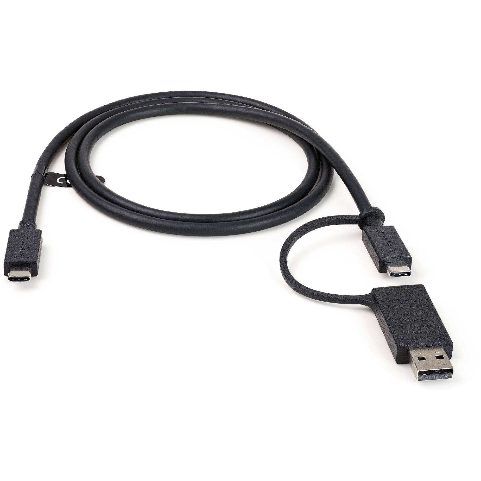 Rca Informatique - image du produit : USB C CABLE WITH USB A ADAPTER- 1M USB-C HYBRID DOCK CABLE