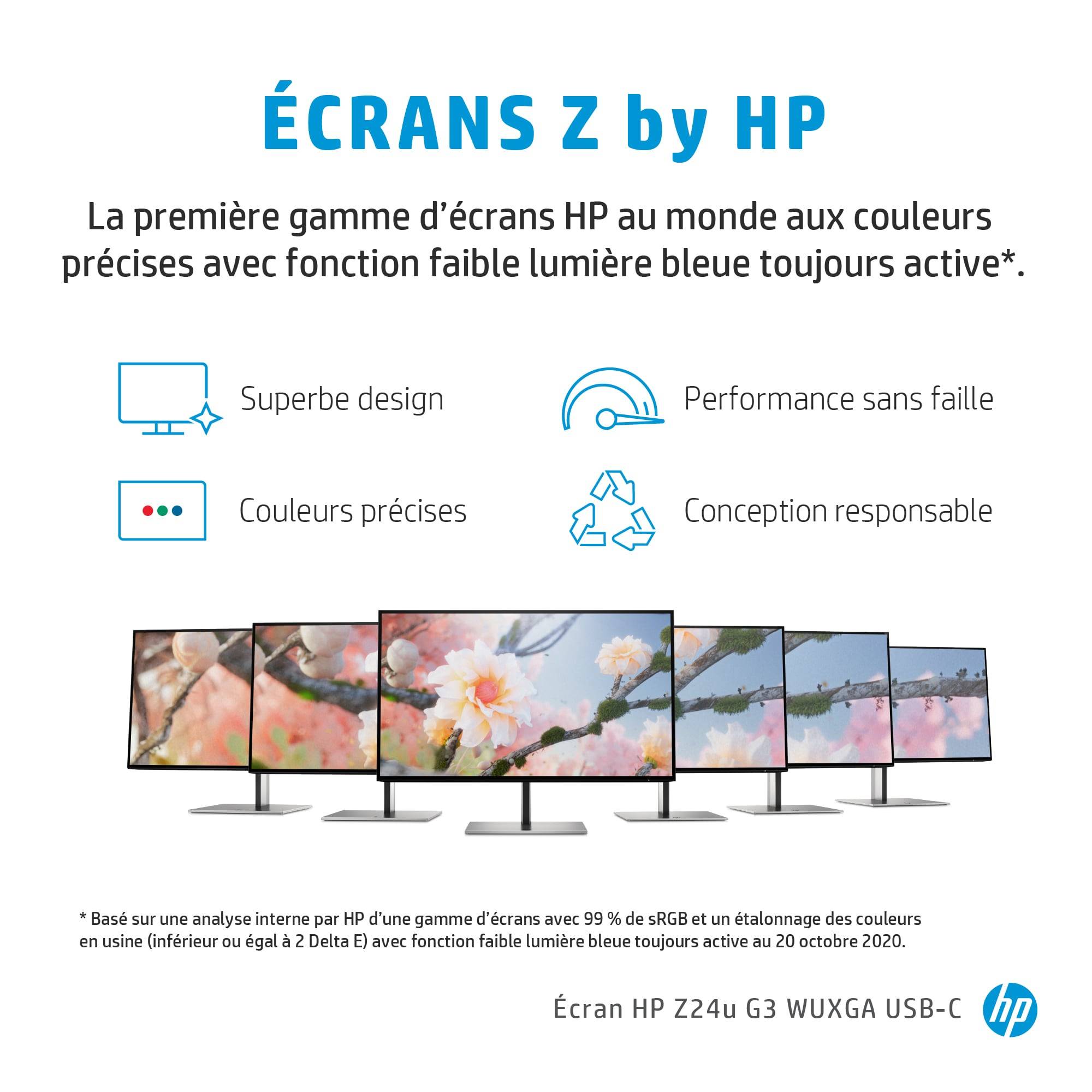 Rca Informatique - image du produit : HP Z24U G3 USB-C WUXGA 24IN/LCD DISPLAY/1920 X 1200/16:10/5MS GT