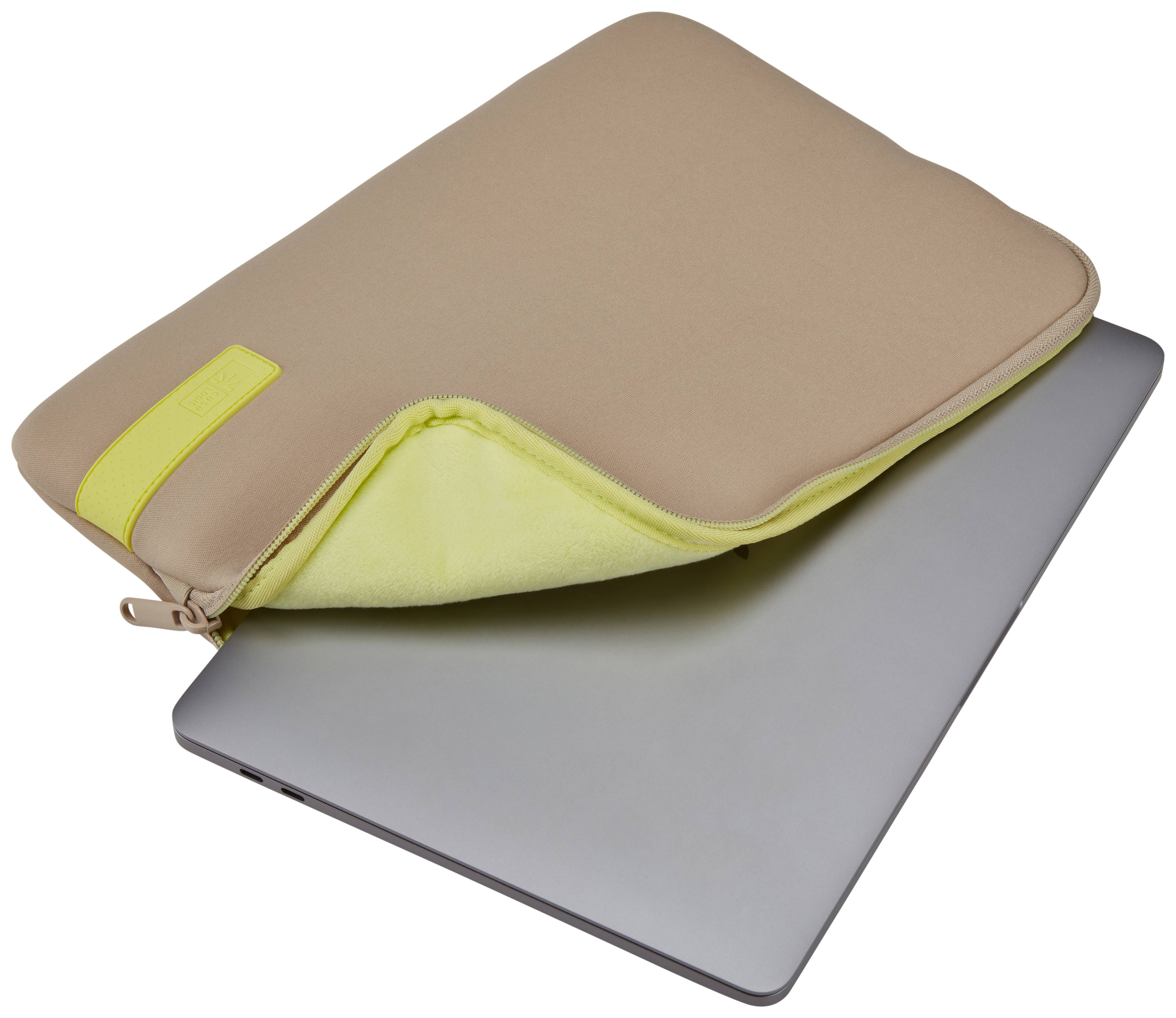 Rca Informatique - image du produit : REFLECT MACBOOK SLEEVE 13IN PLAZA TAUPE / SUNNY LIME