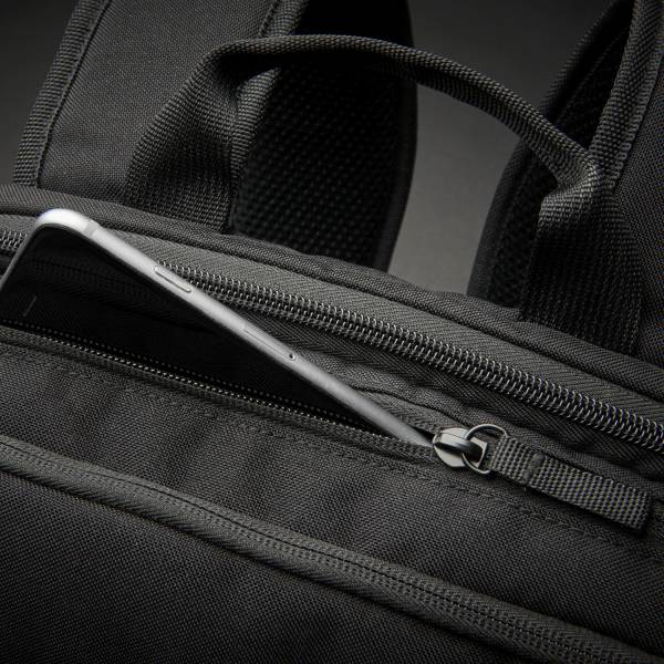 Rca Informatique - image du produit : 17IN ECOFRIENDLY BACKPACK BLK PROFESS. RFID POCKET PROTECTION