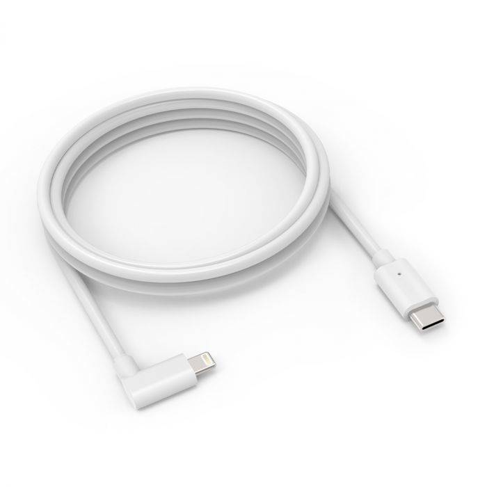 Rca Informatique - image du produit : 6FT USB-C TO 90 DEGREE LIGHTNING CABLE WHITE