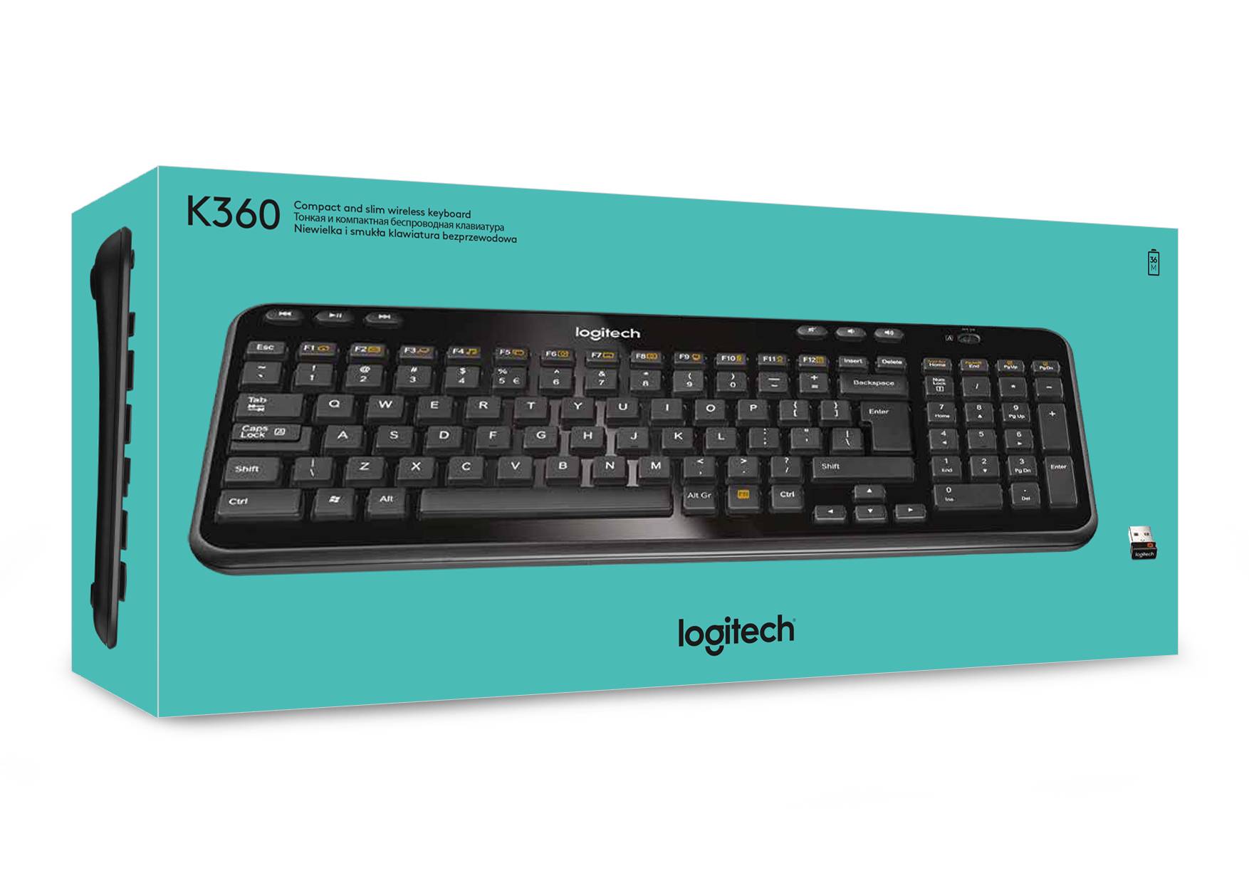 Rca Informatique - image du produit : WL KEYBOARD K360 INT NS LAYOUT EN