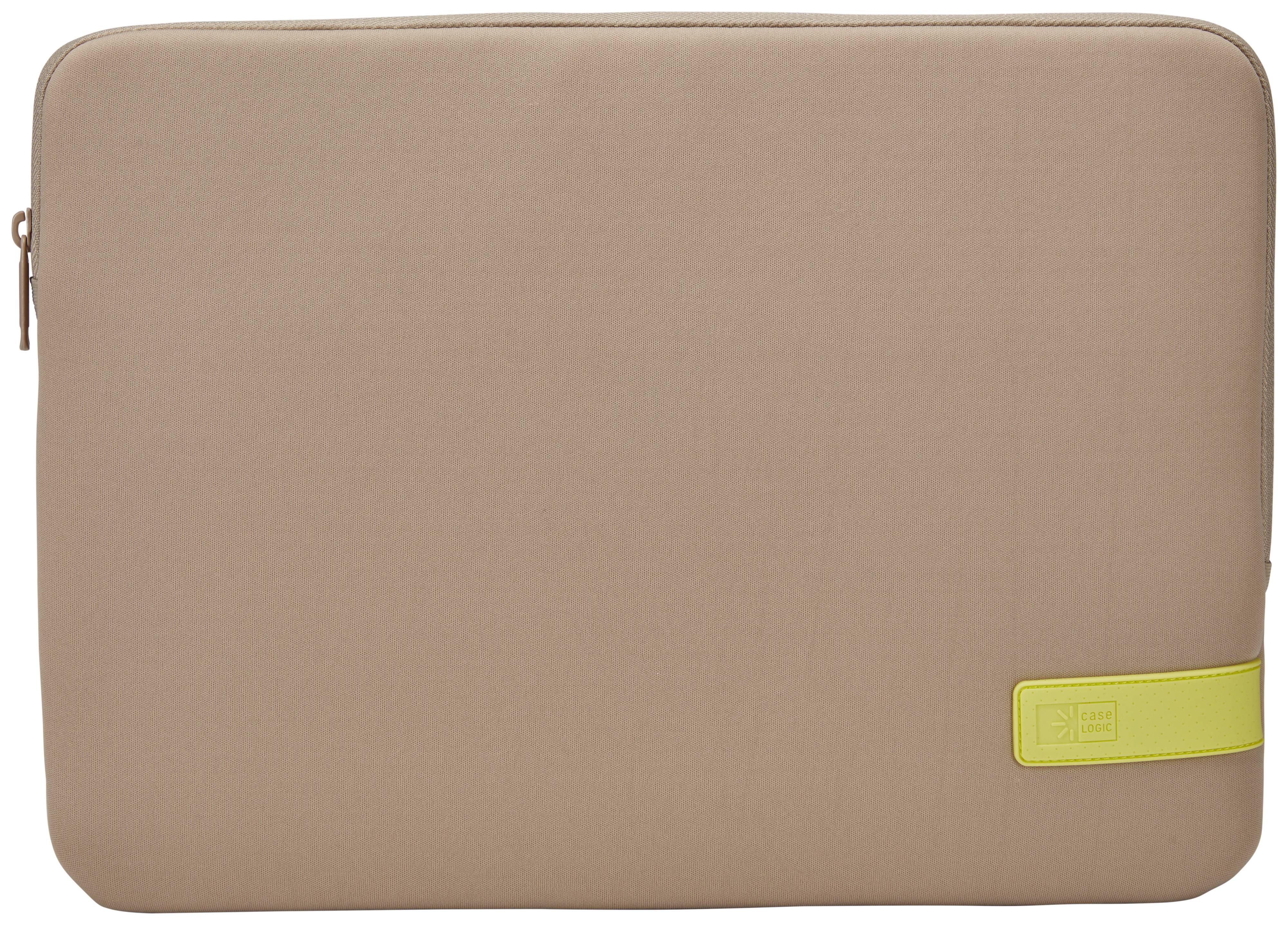 Rca Informatique - image du produit : REFLECT LAPTOP SLEEVE 14IN PLAZA TAUPE / SUNNY LIME