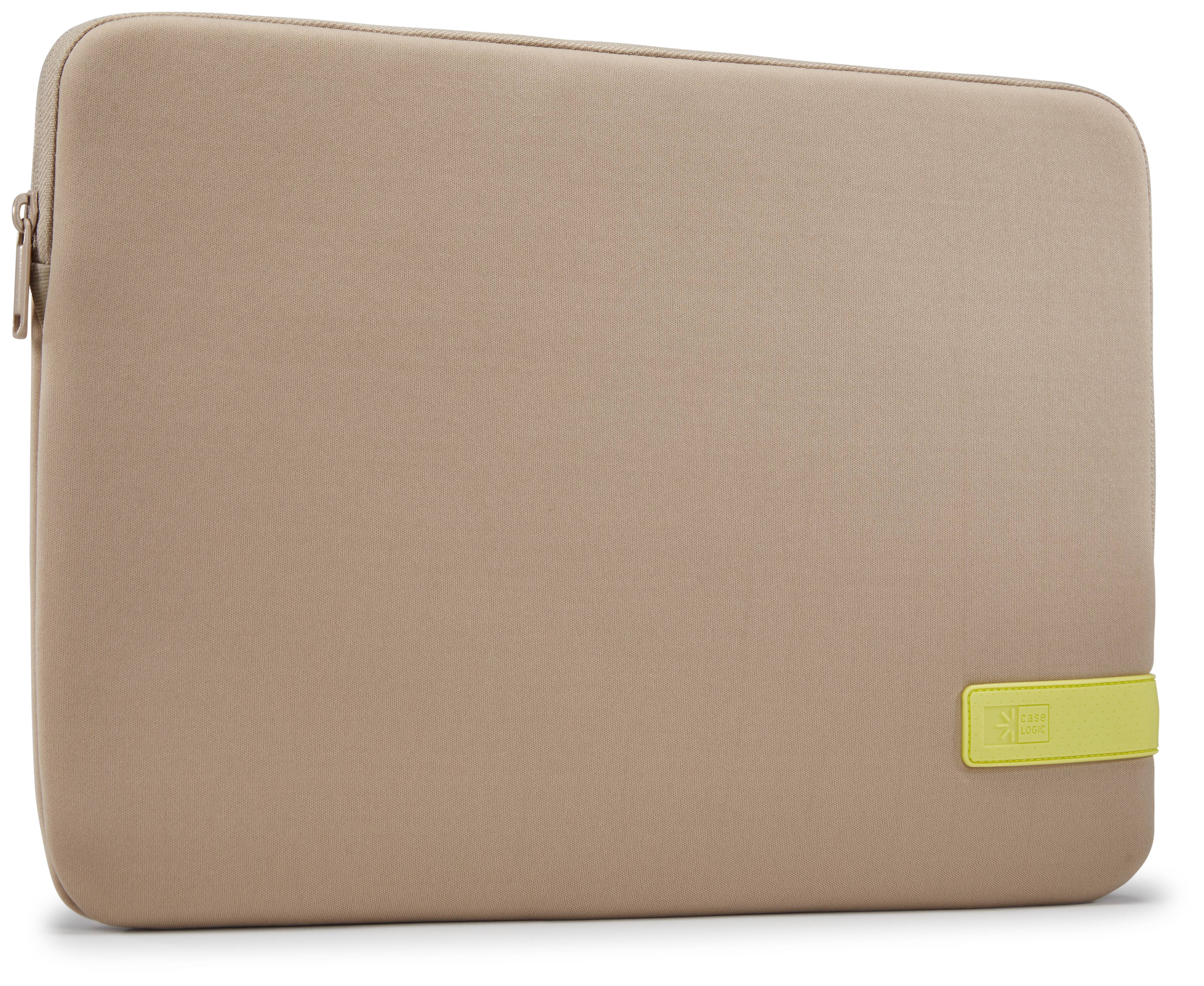 Rca Informatique - image du produit : REFLECT LAPTOP SLEEVE 14IN PLAZA TAUPE / SUNNY LIME