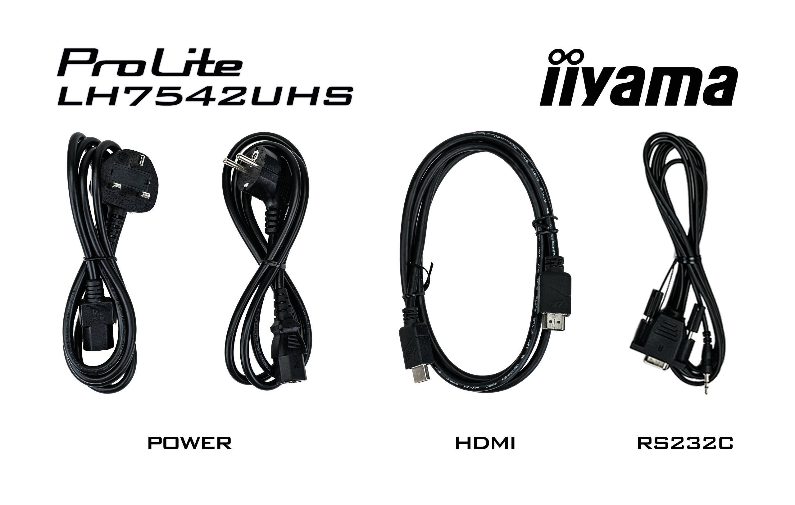 Rca Informatique - image du produit : LH7542UHS-B3 75IN IPS 3840X2160 500CD USB ANDROID 8