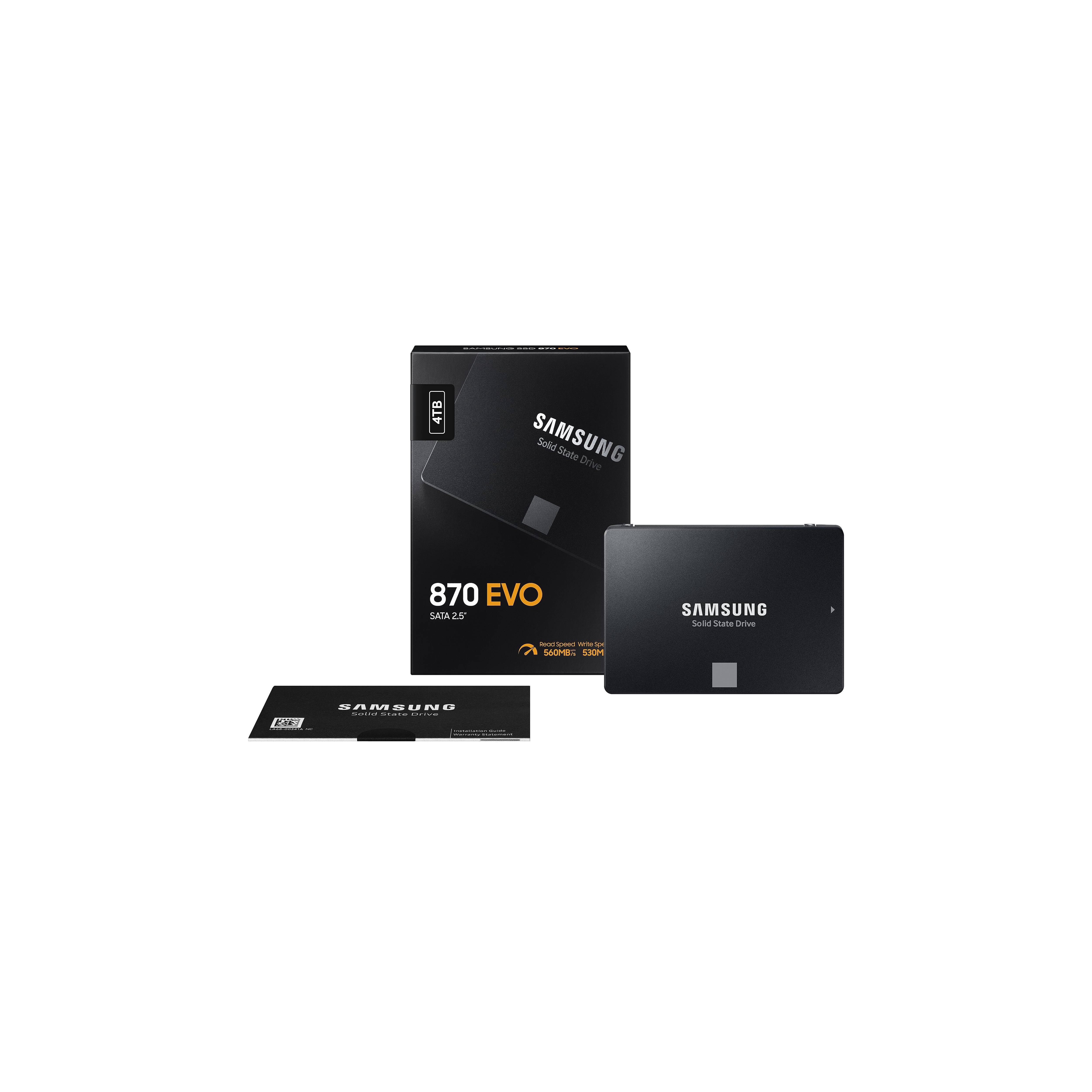 Rca Informatique - image du produit : SSD 870 EVO 2.5IN 4TB SATA 6 GB/S V-NAND MLC