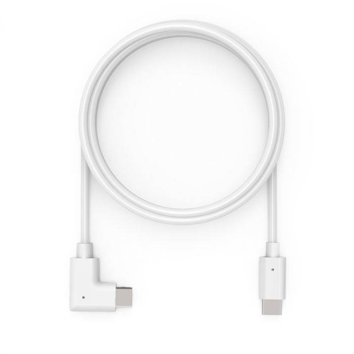 Rca Informatique - Image du produit : 6FT USB-C TO USB-C 90-DEGREE CABLE CHARGE AND DATA WHITE