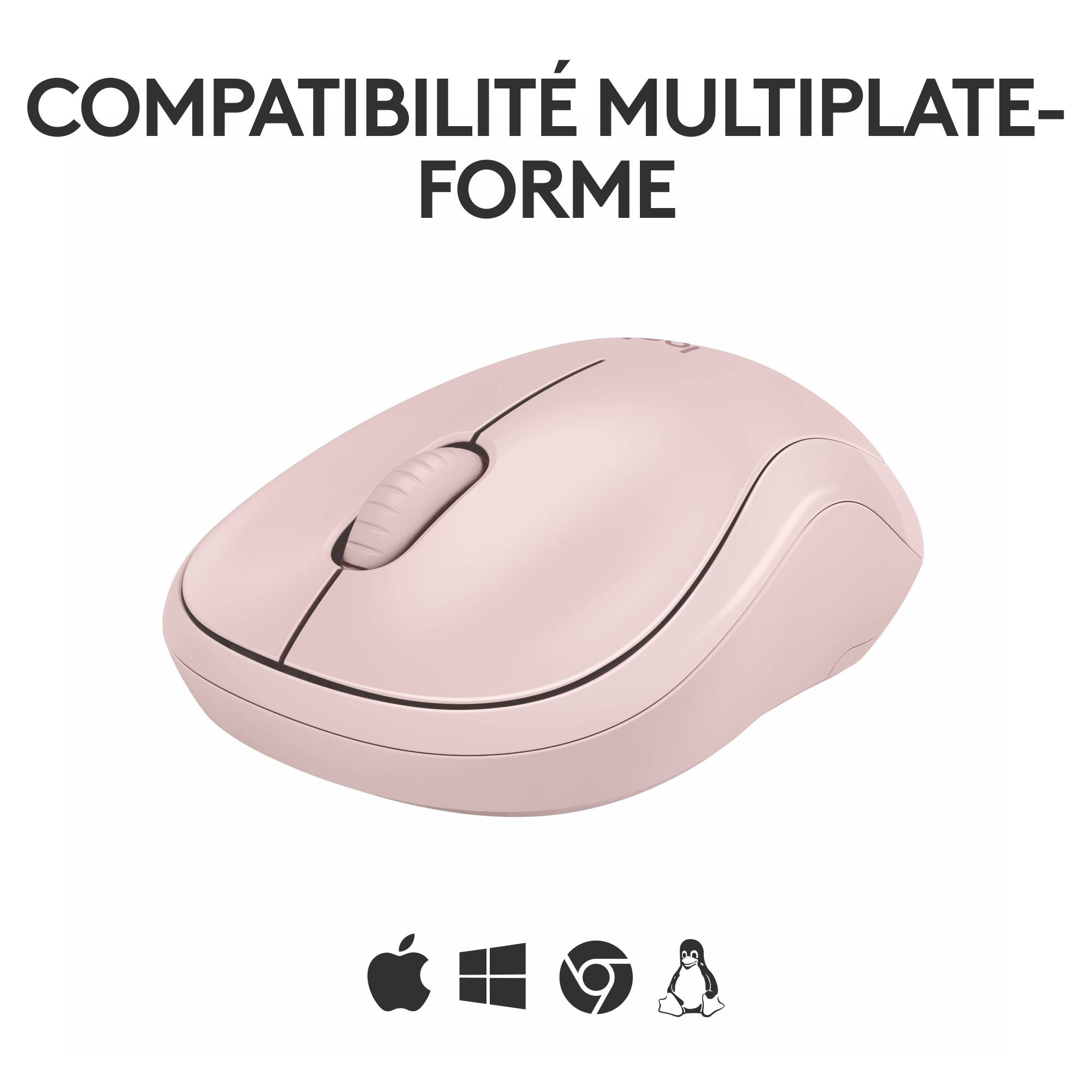 Rca Informatique - image du produit : LOGITECH M240 SILENT BT MOUSE ROSE - EMEA-808