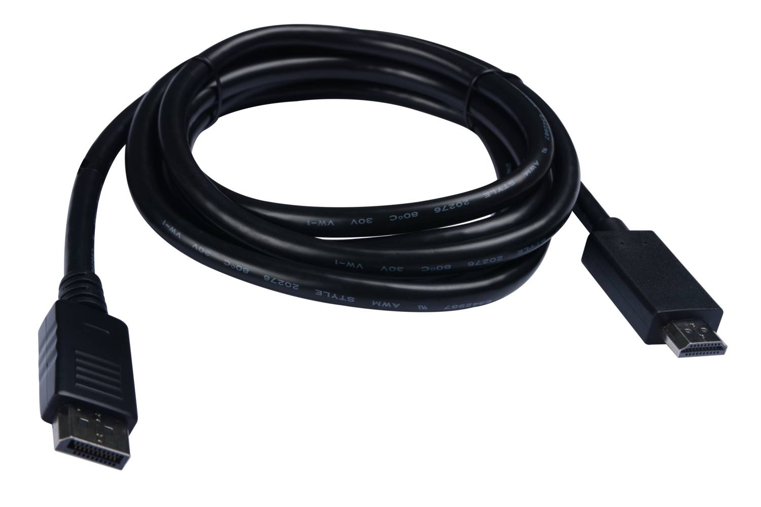 Rca Informatique - image du produit : DP TO HDMI CABLE 2M 6FT BLACK DP TO HDMI CABLE 21.6GBPS 4K UHD