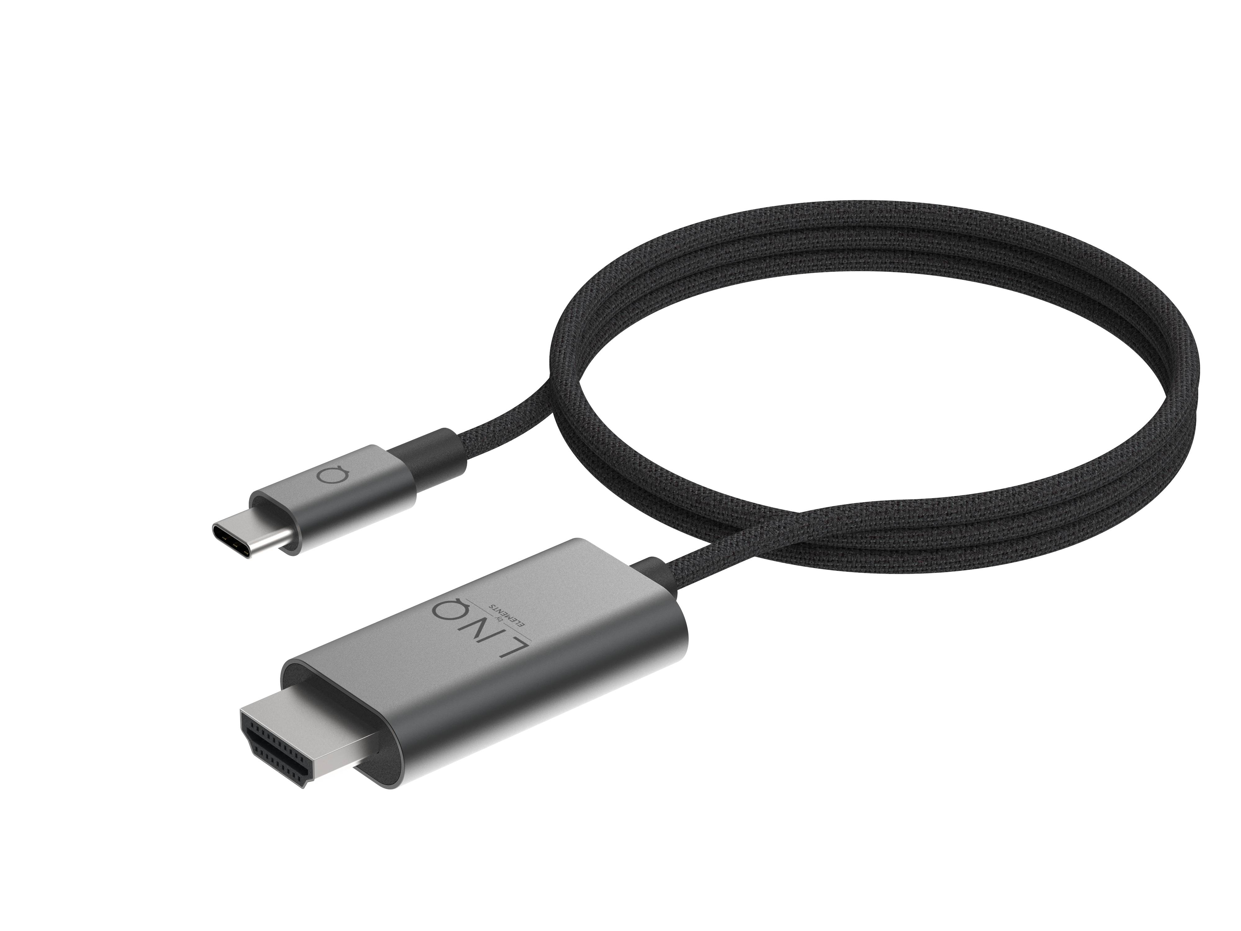 Rca Informatique - image du produit : USB-C TO HDMI 8K/60HZ 2M CABLE LINQ - BLACK