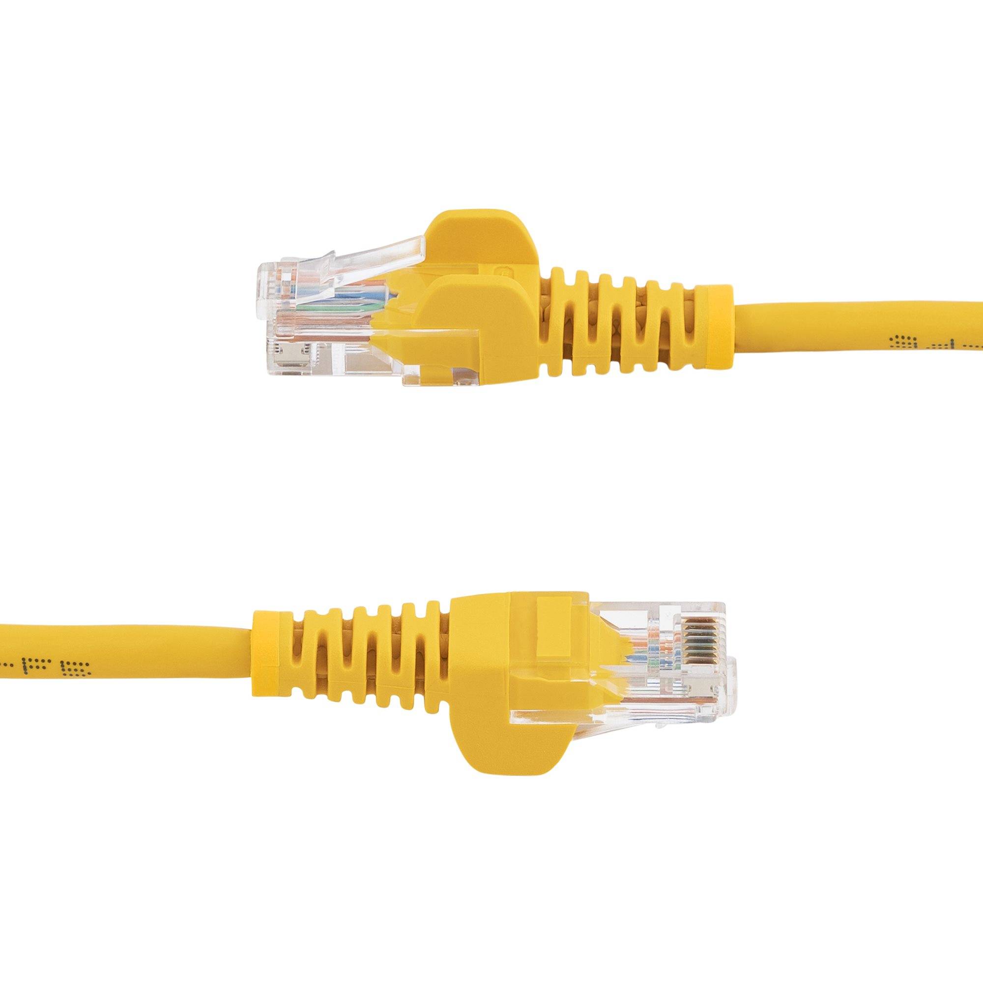 Rca Informatique - image du produit : CABLE RESEAU CAT5E UTP SANS CROCHET DE 3M - M/M - JAUNE