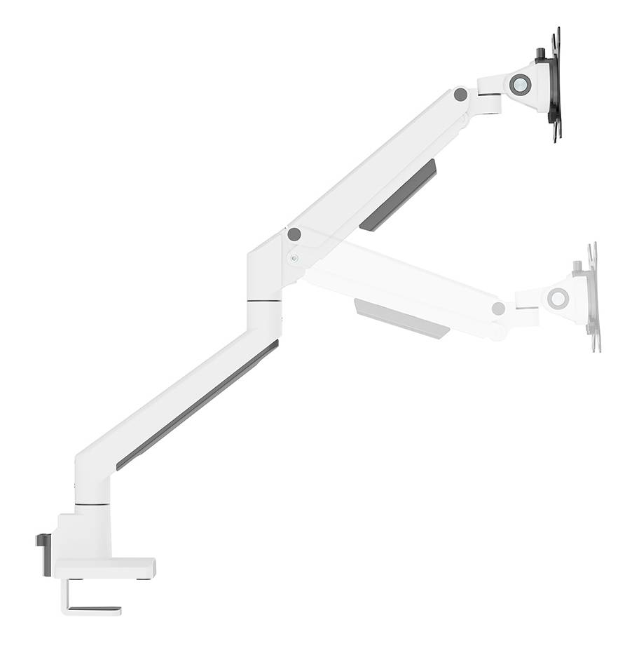 Rca Informatique - image du produit : NEXT SLIM DESK MOUNT SINGLE DISPLAY TOPFIX CLAMP/GROMM WHITE