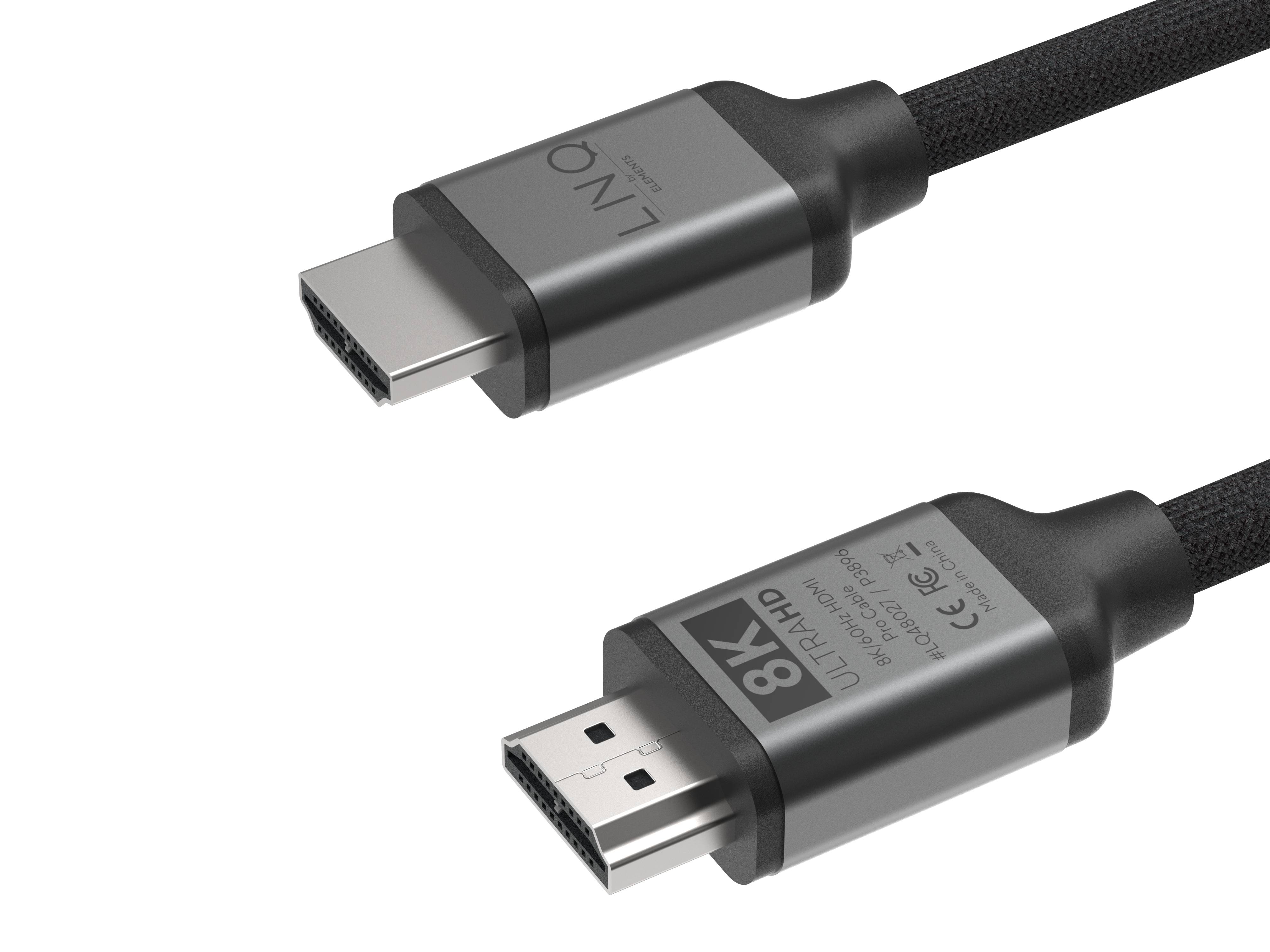 Rca Informatique - image du produit : HDMI 8K/60HZ 2M CABLE LINQ - BLACK