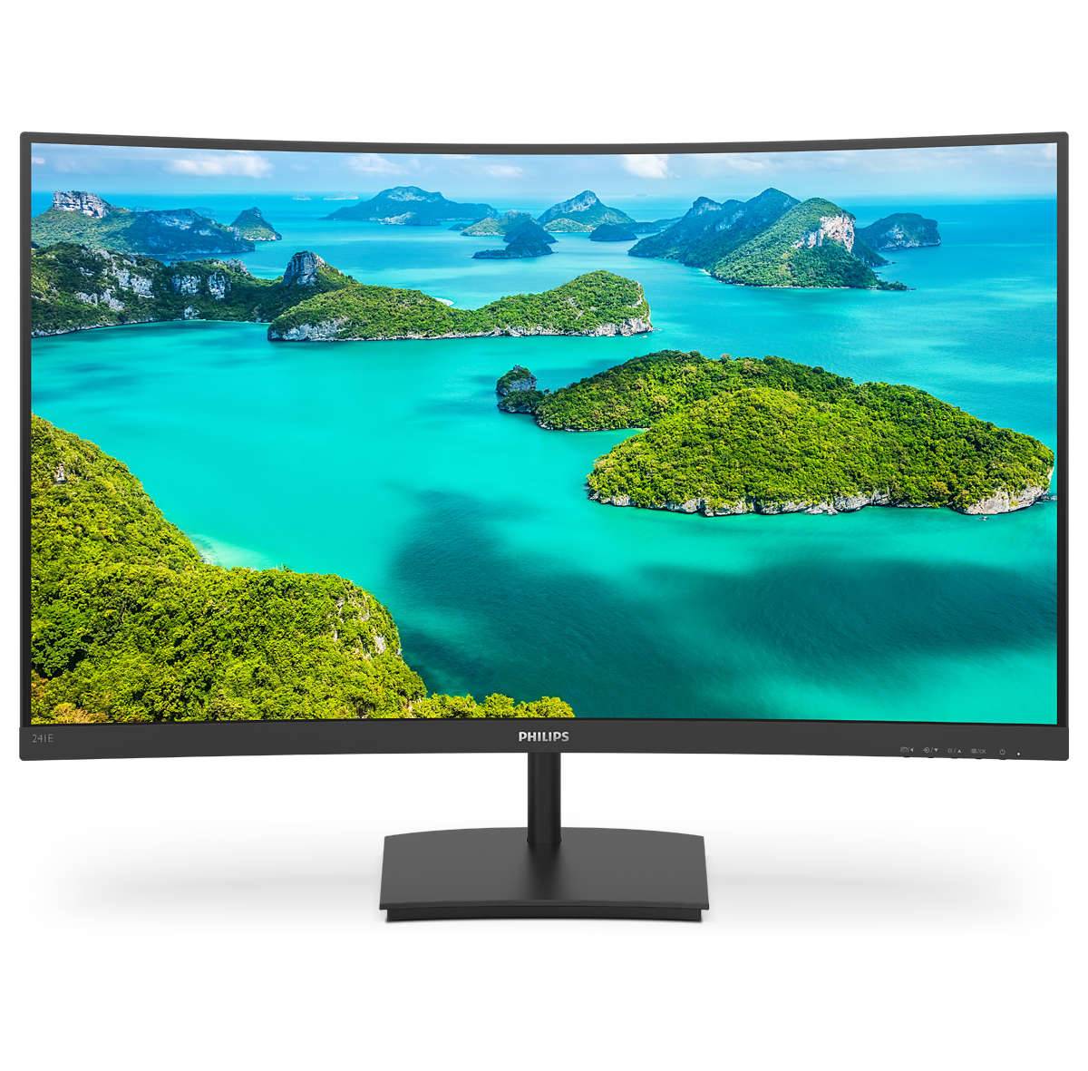 Rca Informatique - image du produit : 241E1SC/00 CURV 23.6IN VA LCD FHD 250CD/3000:1/4MS/HDMI/VGA