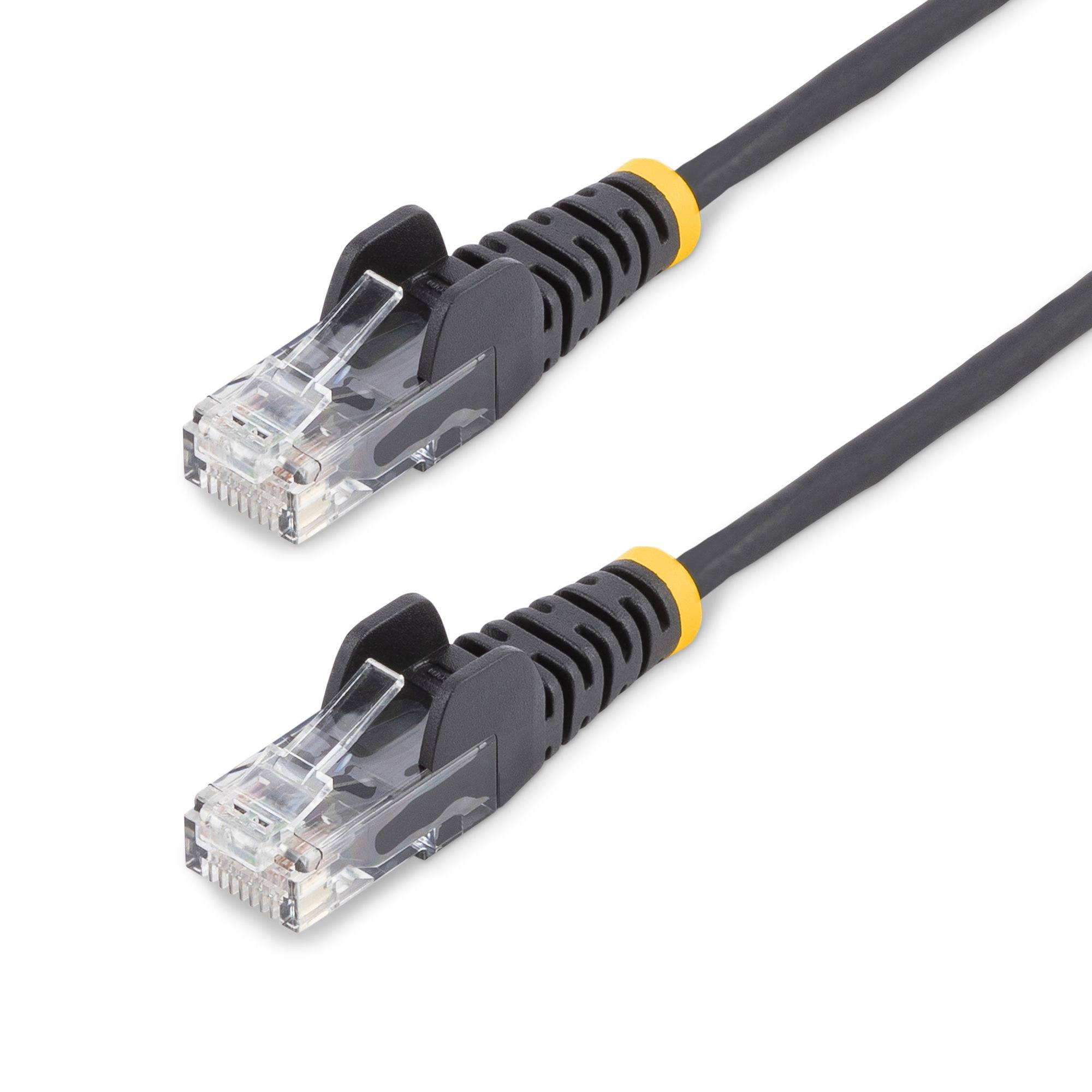 Rca Informatique - image du produit : 0.5M SLIM CAT6 CABLE - BLACK SNAGLESS - 28 AWG COPPER WIRE