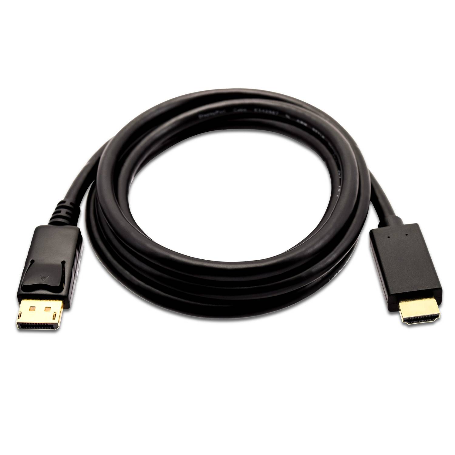 Rca Informatique - image du produit : DP TO HDMI CABLE 3M 10FT BLACK DP TO HDMI CABLE 21.6GBPS 4K UHD