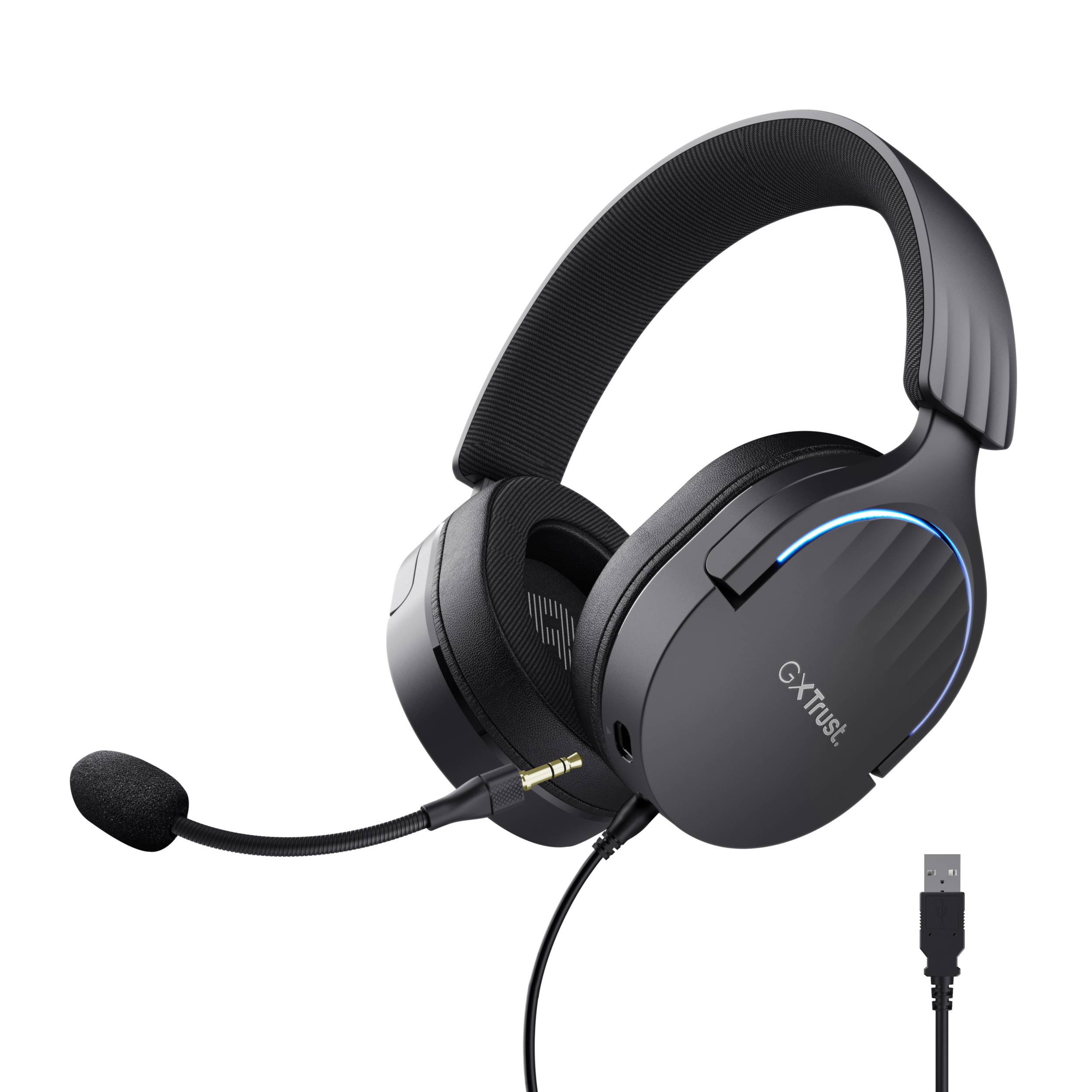 Rca Informatique - image du produit : CASQUE MICRO FAYZO 7.1 USB POUR PC AND CONSOLE - BLACK