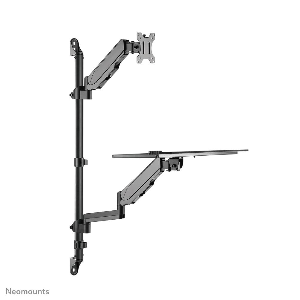 Rca Informatique - image du produit : NEOMOUNTS WALL MOUNTED SIT-STAND WORKSTATION (SCREEN/KE