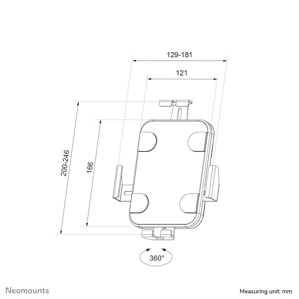 Rca Informatique - image du produit : NEOMOUNTS BY NEWSTAR LOCKABLE UNIVERSAL WALL MOUNTABLE TABLET