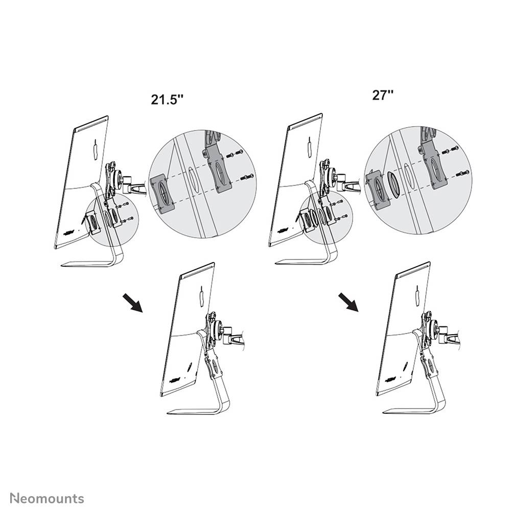 Rca Informatique - image du produit : VESA CONVERSION PLATE APPLE MAC TO VESA 75X75 - SILVER