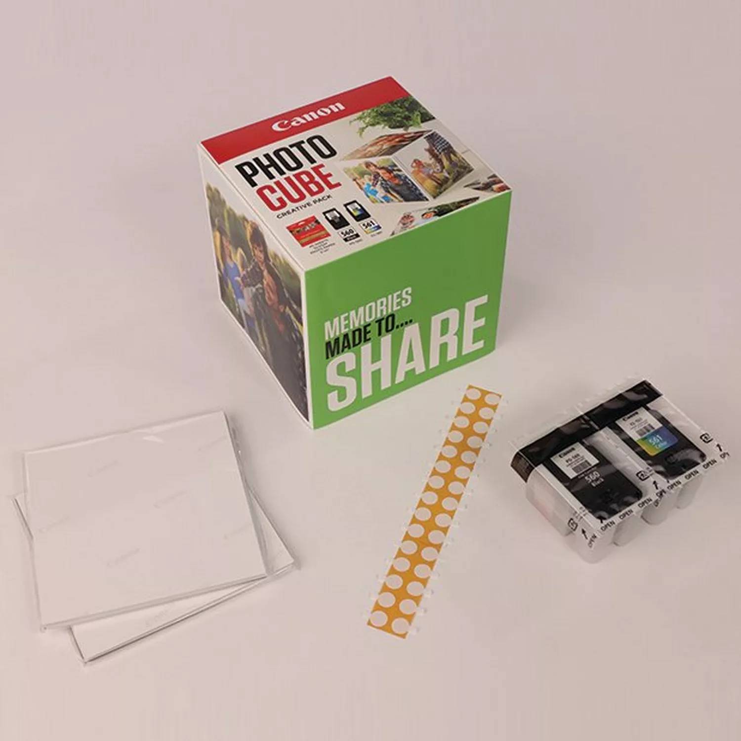 Rca Informatique - image du produit : PG-560/CL-561 PHOTO CUBE CREATIVE PACK WHITE GREEN (5X5 P