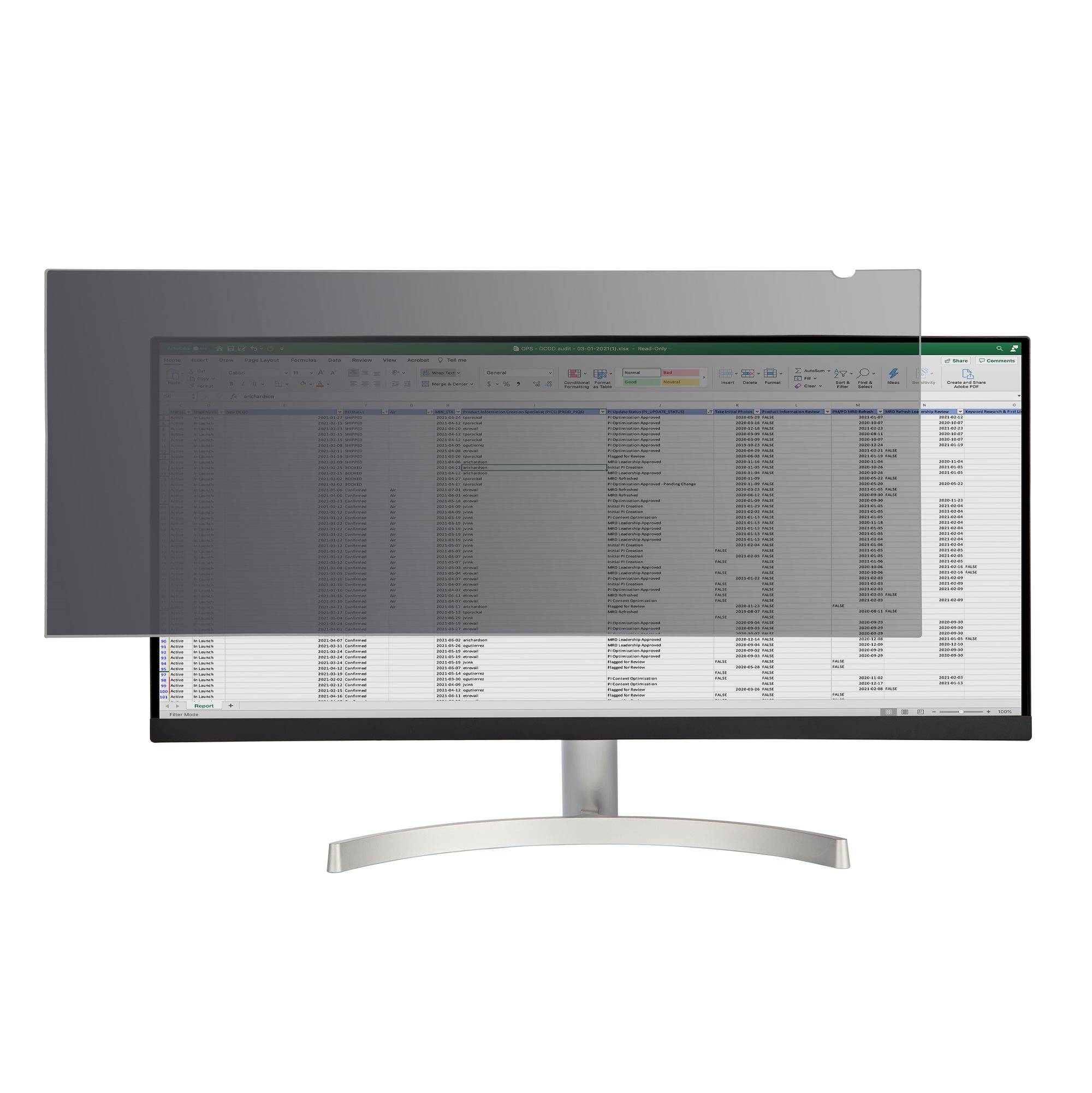 Rca Informatique - image du produit : 34IN. MONITOR PRIVACY SCREEN - UNIVERSAL - MATTE OR GLOSSY