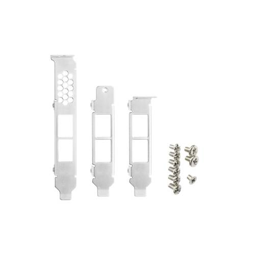 Rca Informatique - image du produit : FULLHEIGHT LOWPROFILE BRACKETS FLAT FOR DUAL-PORT RJ45 NIC