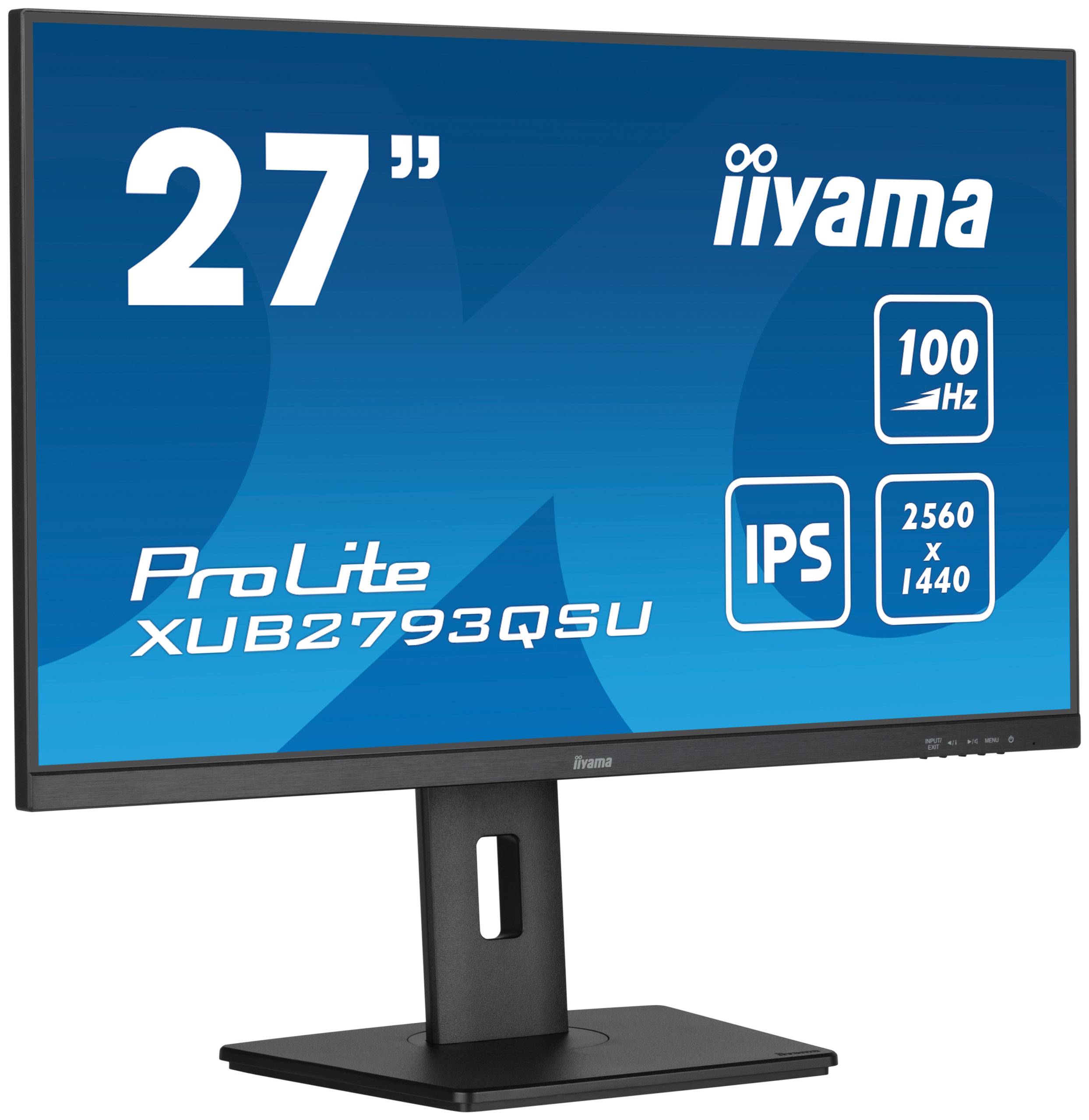 Rca Informatique - image du produit : XUB2793QSU-B6 27IN IPS QHD 250CD/HDMI/DP/2USB/HAS