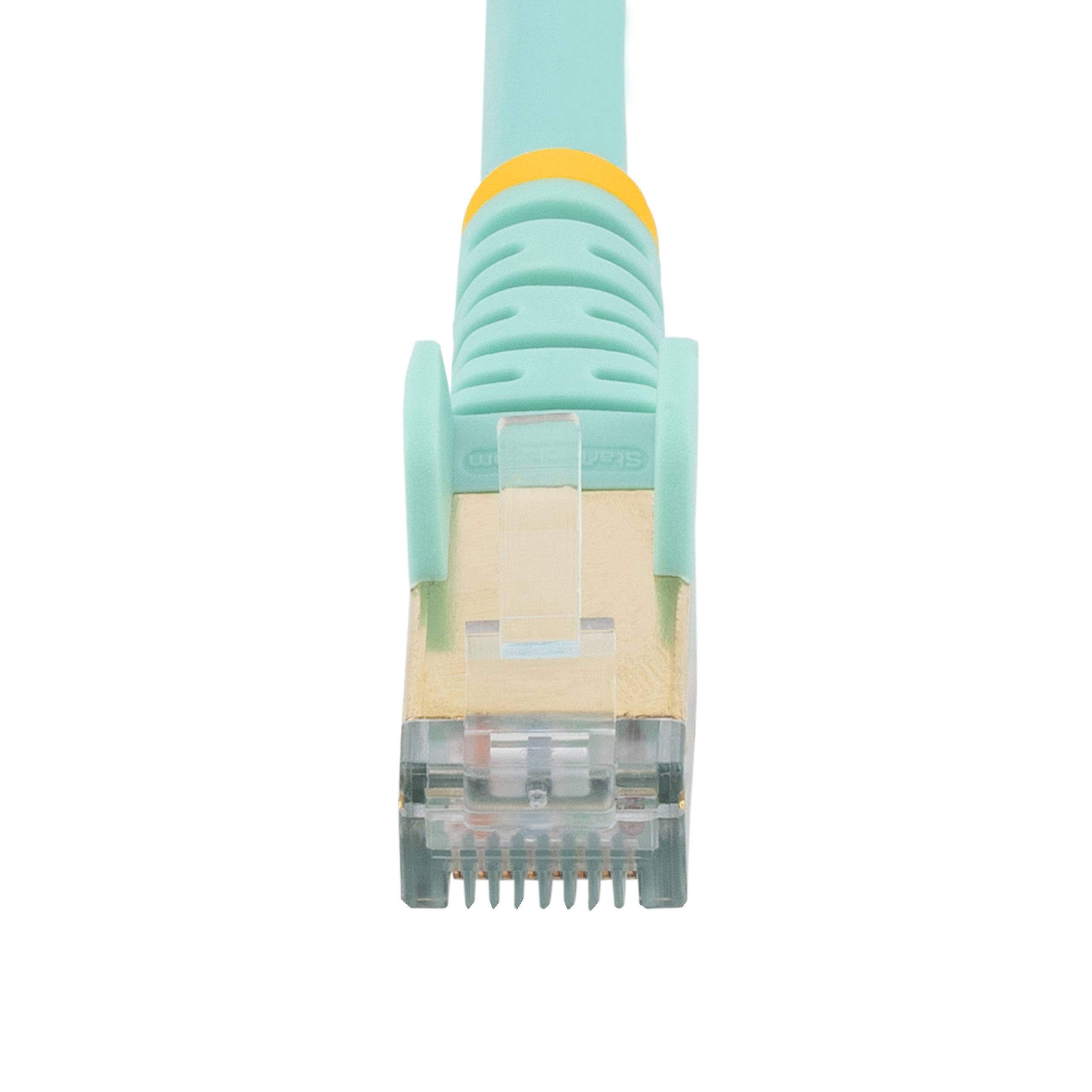 Rca Informatique - image du produit : 5M CAT6A ETHERNET CABLE AQUA .