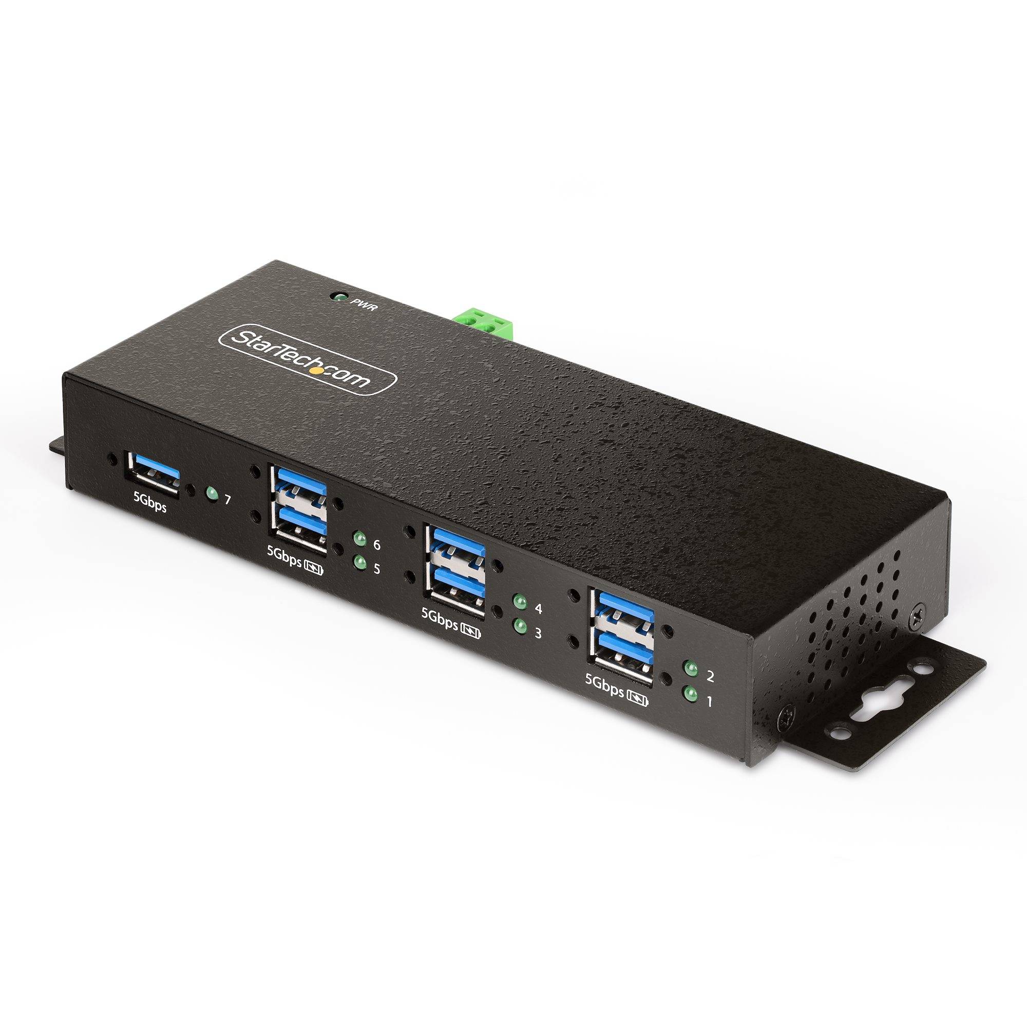 Rca Informatique - Image du produit : 7-PORT MANAGED INDUSTRIAL USB HUB USB 3.0/3.1/3.2 G1 5GBPS