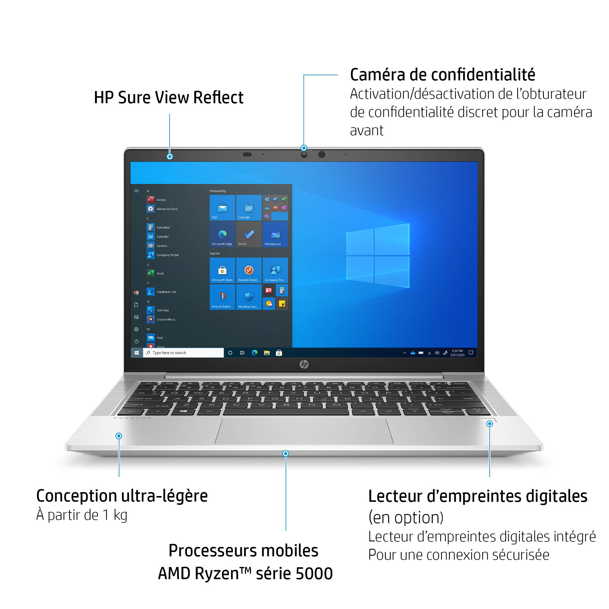 Rca Informatique - image du produit : PROBOOK 635 RYZEN 3 5400U 13IN 8GB 256GB W10P NOOD