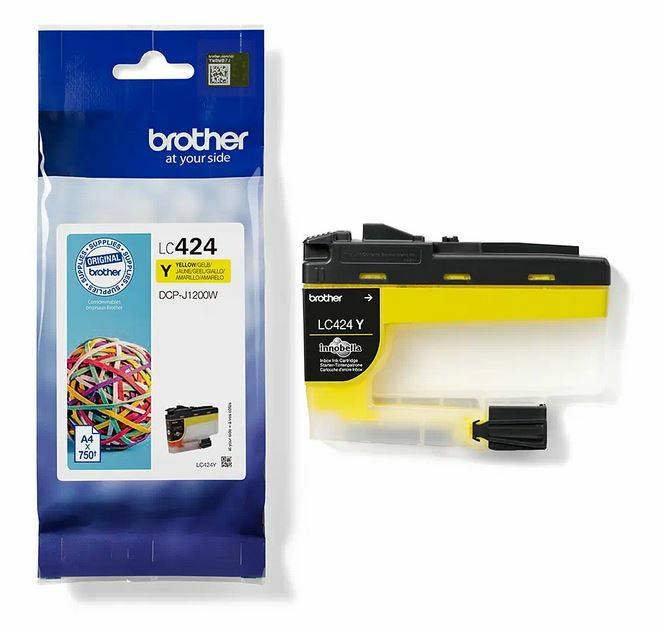 Rca Informatique - image du produit : LC424Y YELLOW INK CARTRIDGE - SINGLE PACK. PRINTS ABOUT 750 PA