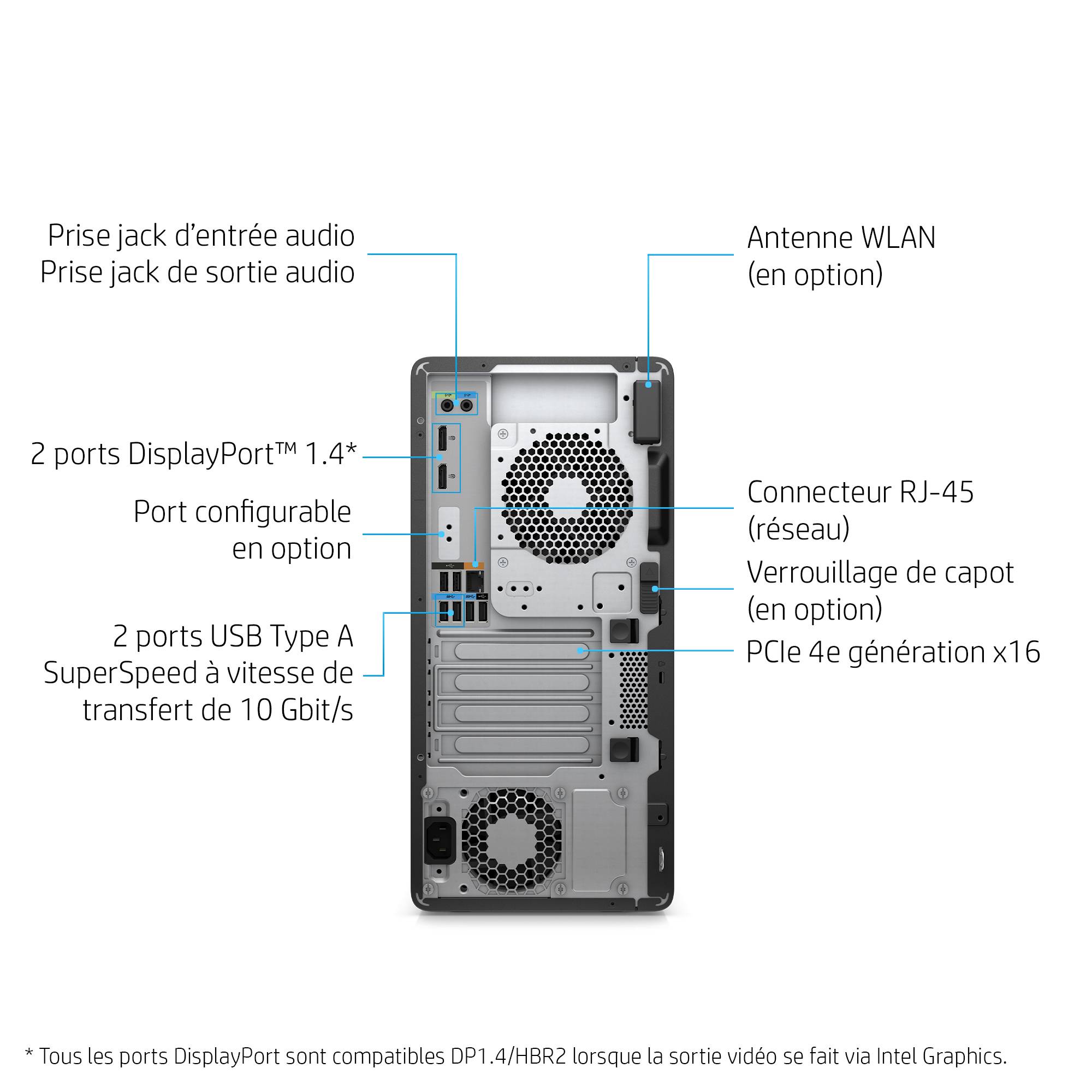 Rca Informatique - image du produit : Z2 G8 TWR I7-11700 512GB 16GB NOOD W10P