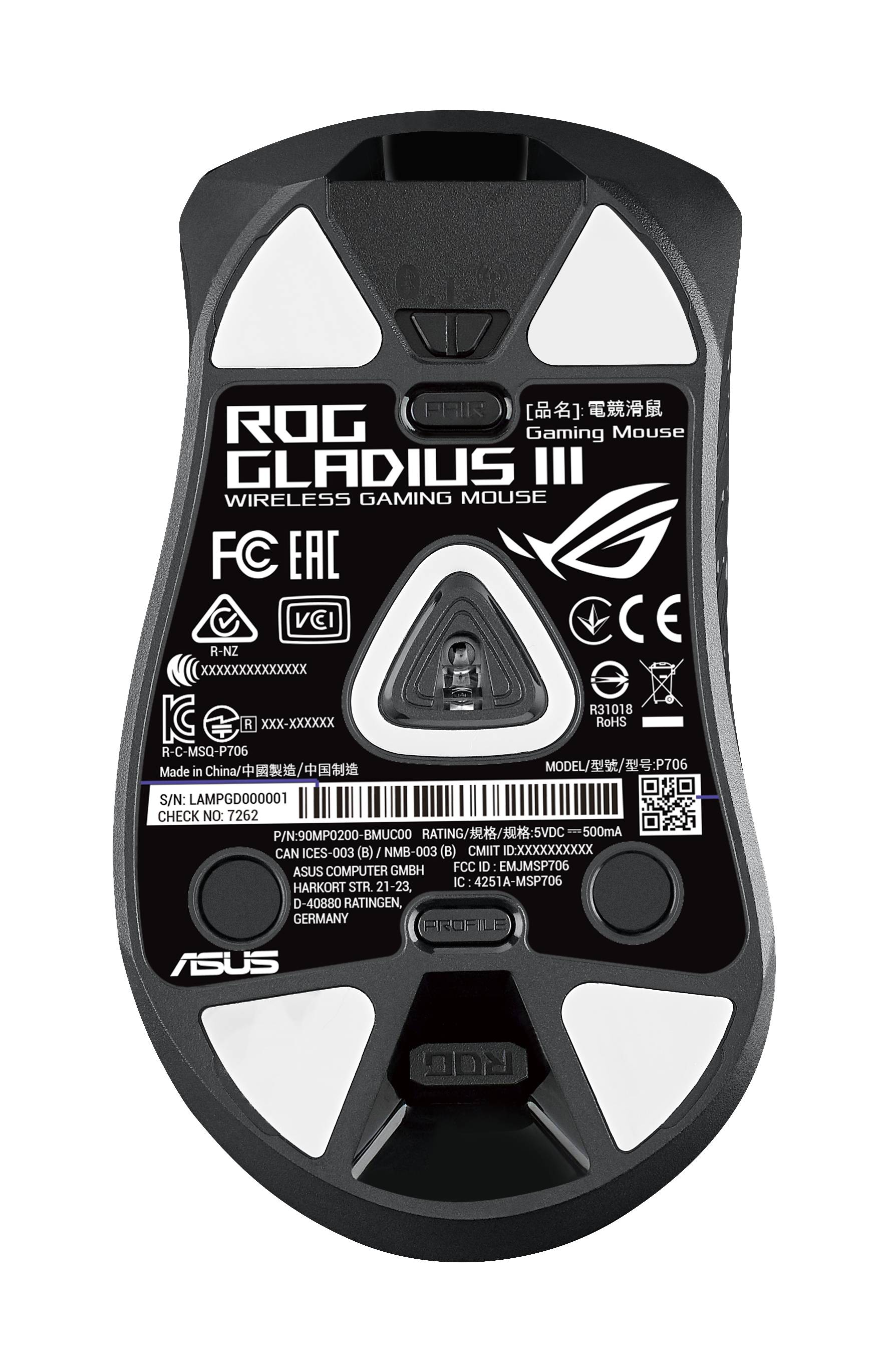 Rca Informatique - image du produit : ROG GLADIUS III GAMING MOUSE