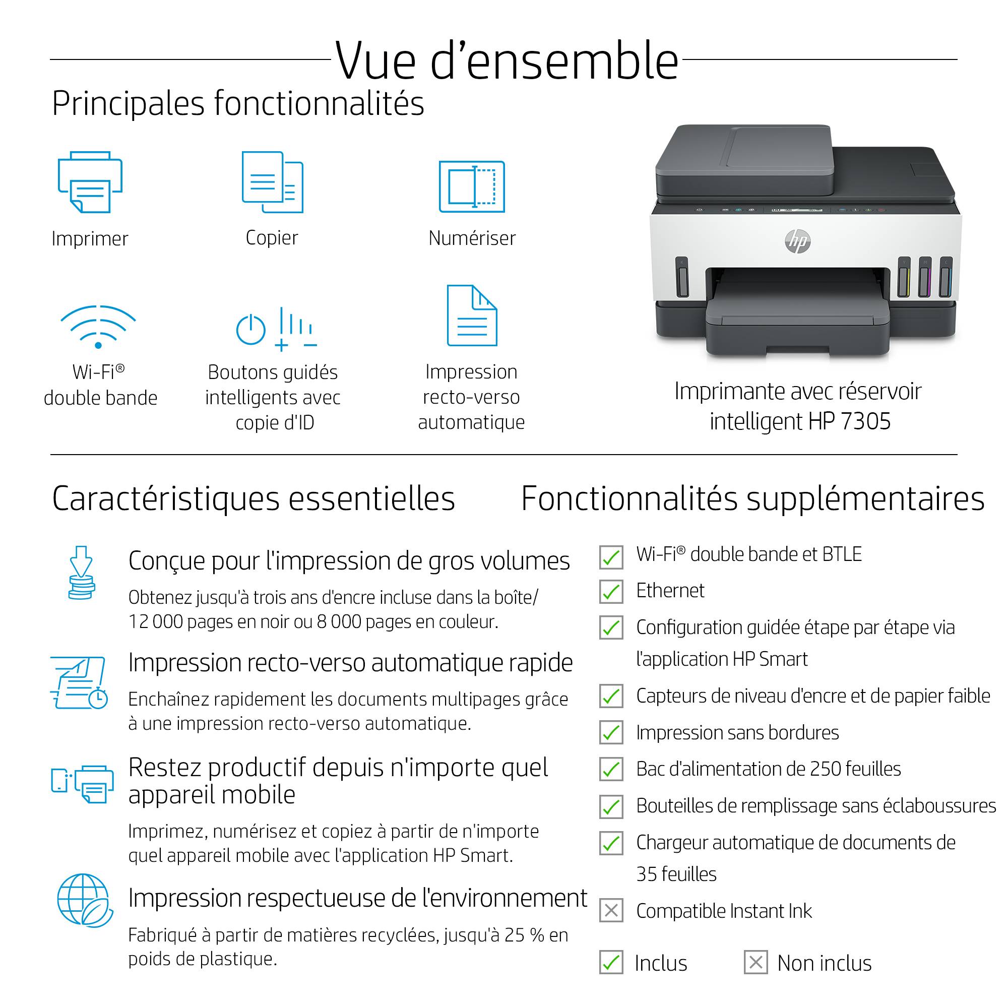 Rca Informatique - image du produit : SMART TANK 7305 AIO 4800X1200 15PPM 256MB PRNT SCN CPY