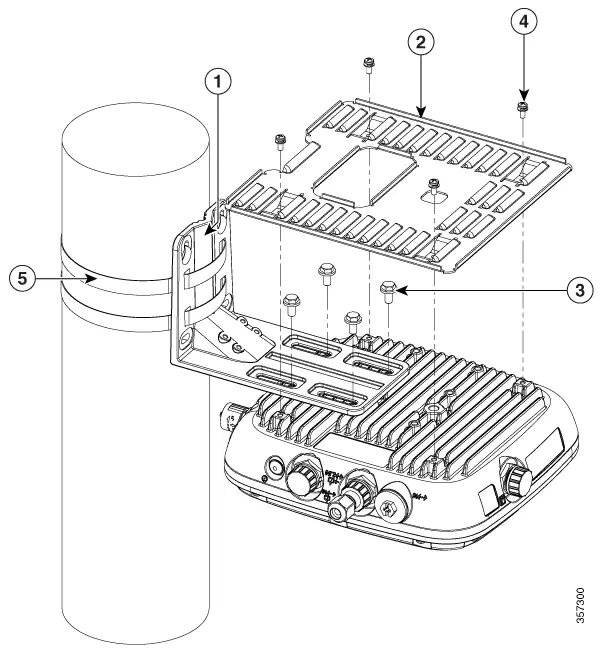 Rca Informatique - image du produit : HORIZONTAL POLE/WALL MOUNTING KIT FOR CATALYST 9124AX