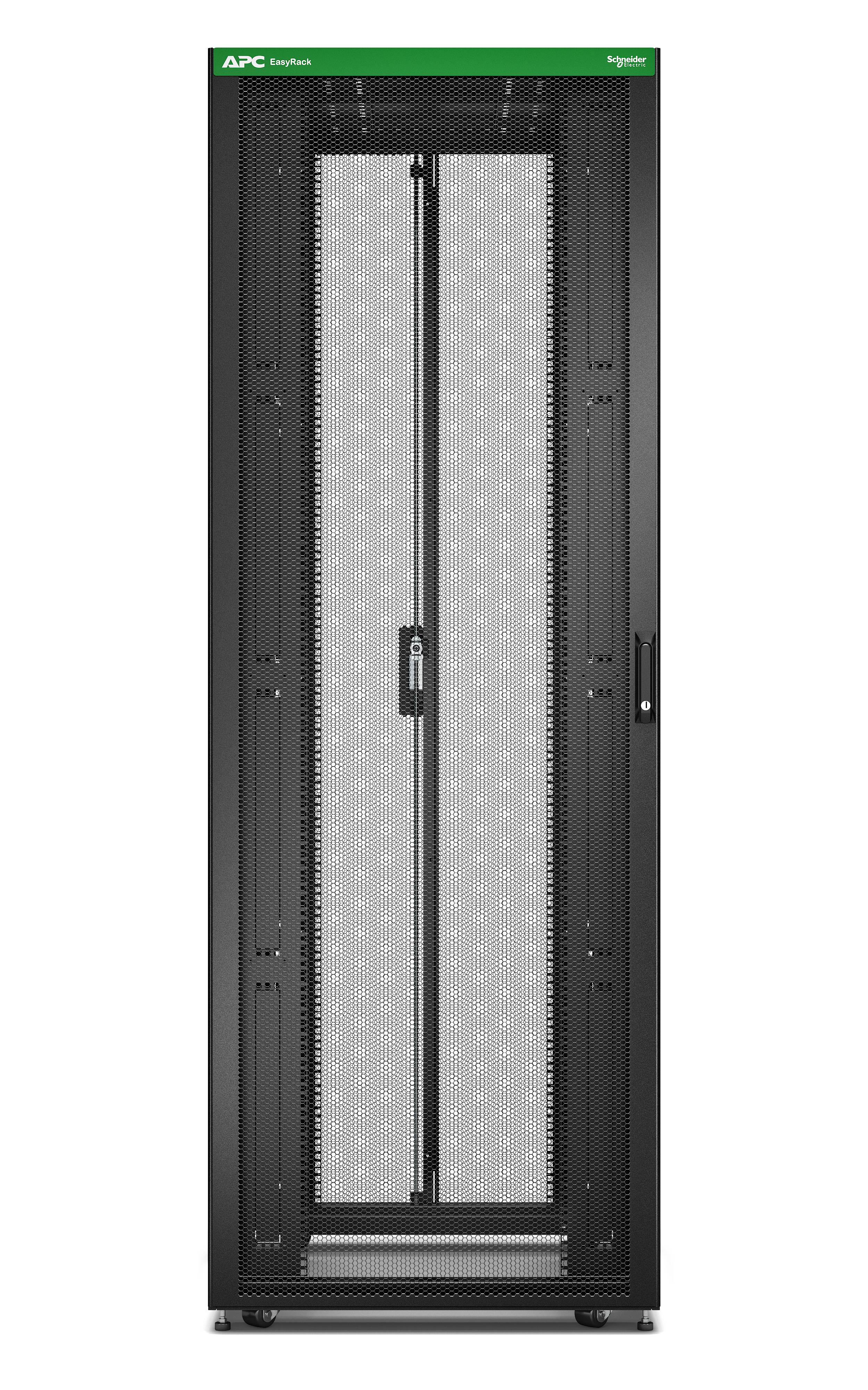 Rca Informatique - image du produit : EASY RACK 800MM/48U/1200MM WITH ROOF SIDE PANEL CASTORS FEET AND