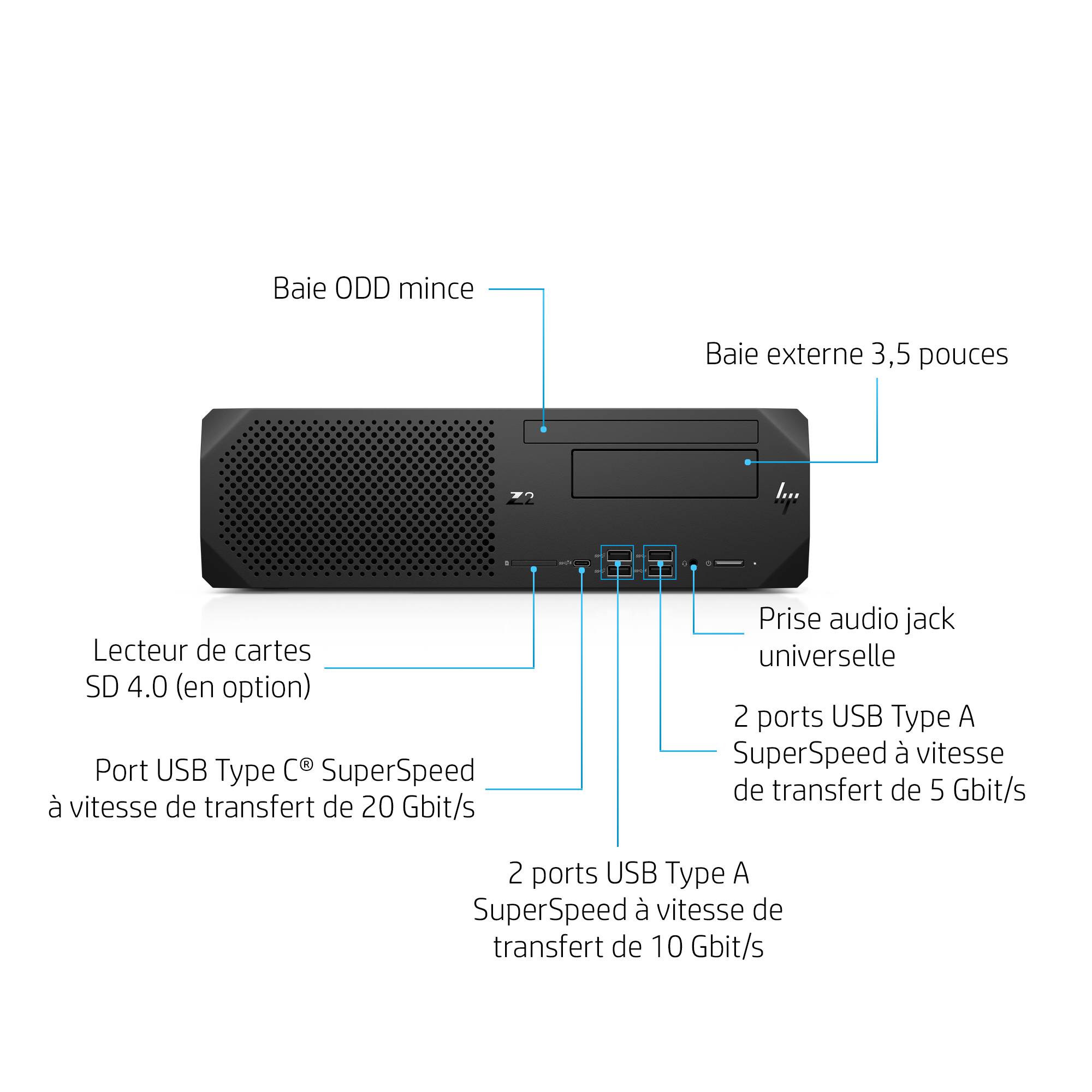 Rca Informatique - image du produit : Z2 G8 SFF I7-11700 512GB 32GB NOOD W10P