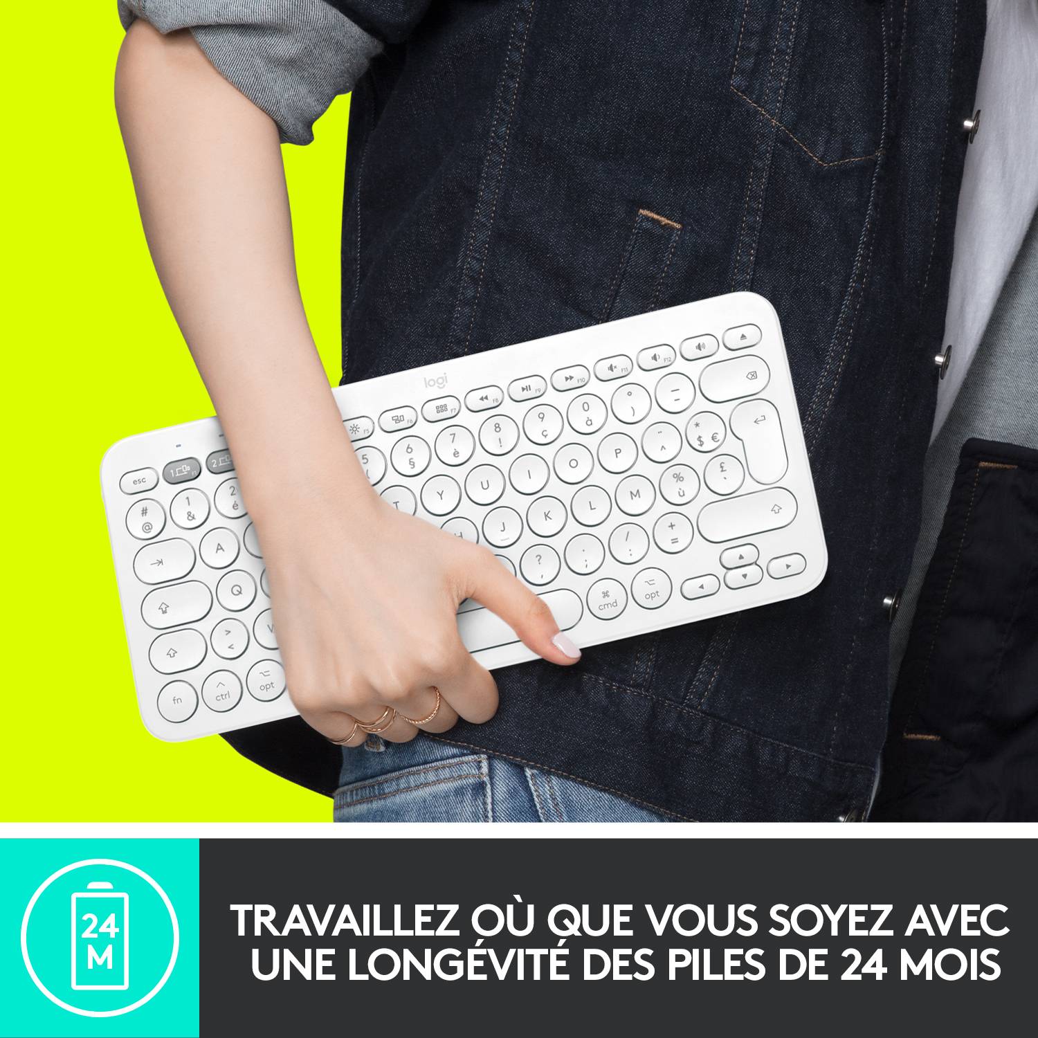 Rca Informatique - image du produit : K380 F. MAC MULTI-DEVICE BTKEYB - OFFWHITE - CH - CENTRAL