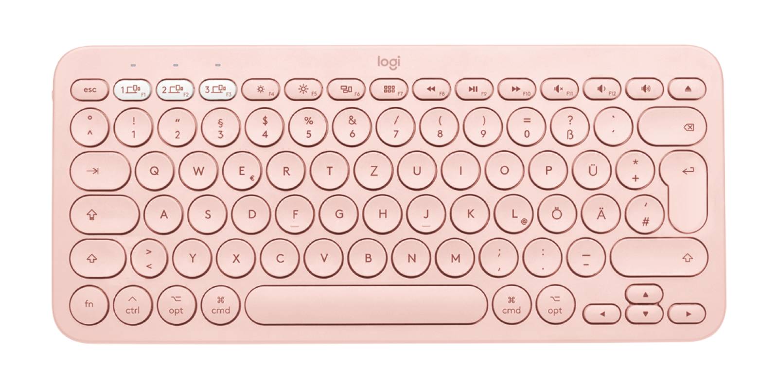 Rca Informatique - image du produit : K380 F. MAC MULTI-DEVICE BTKEYB - ROSE - UK - INTNL