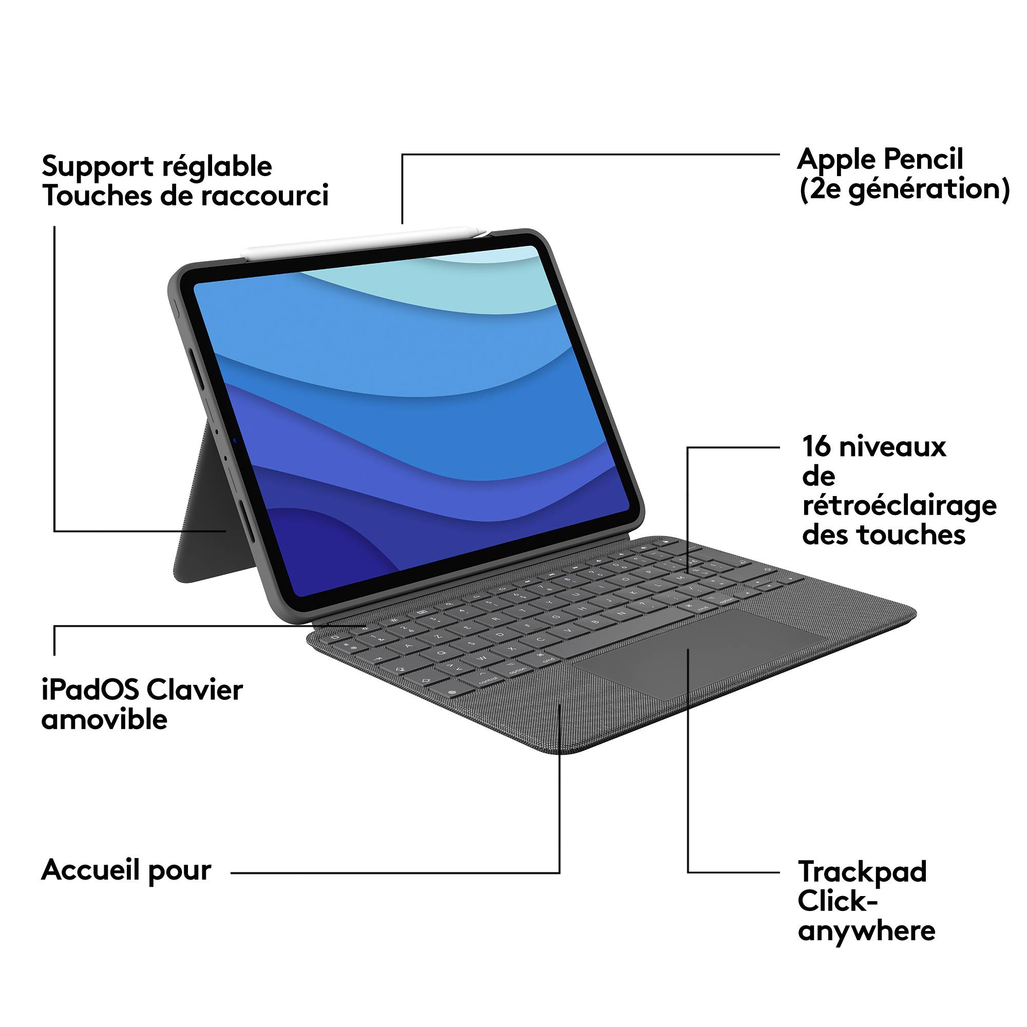 Rca Informatique - image du produit : COMBO TOUCH IPAD PRO 11IN 1-3G OXFORD GREY - CH