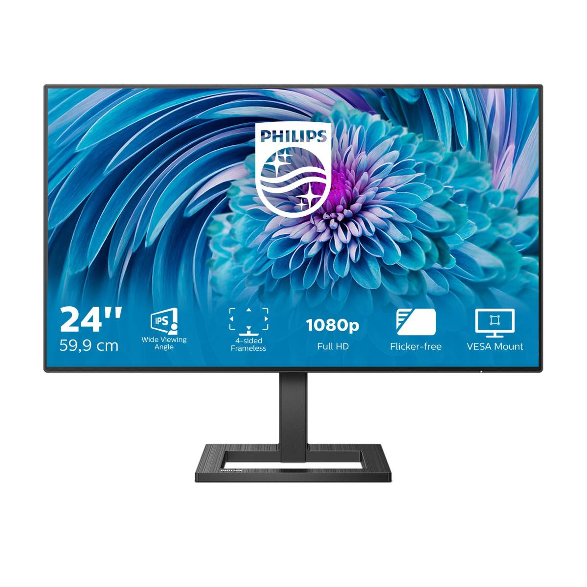 Rca Informatique - image du produit : MONITOR 24IN 16:9 FHD 75HZ IPS VGA DVI HDMI