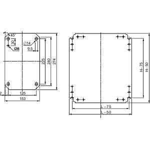 Rca Informatique - image du produit : PLAIN MOUNTING PLATE H800XW600MM MADE OF GALVANISED S