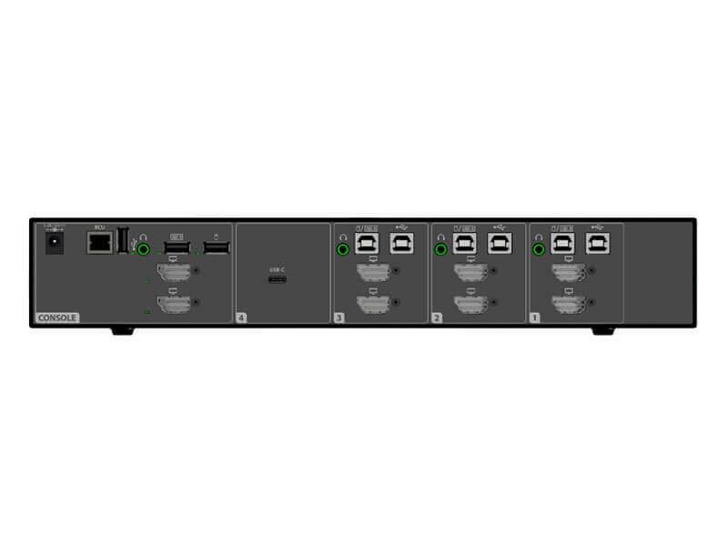 Rca Informatique - image du produit : CYBEX SC UNIVERSAL DP/H SECURE KVM SWITCH 4-PORT SINGLE DISPLAY