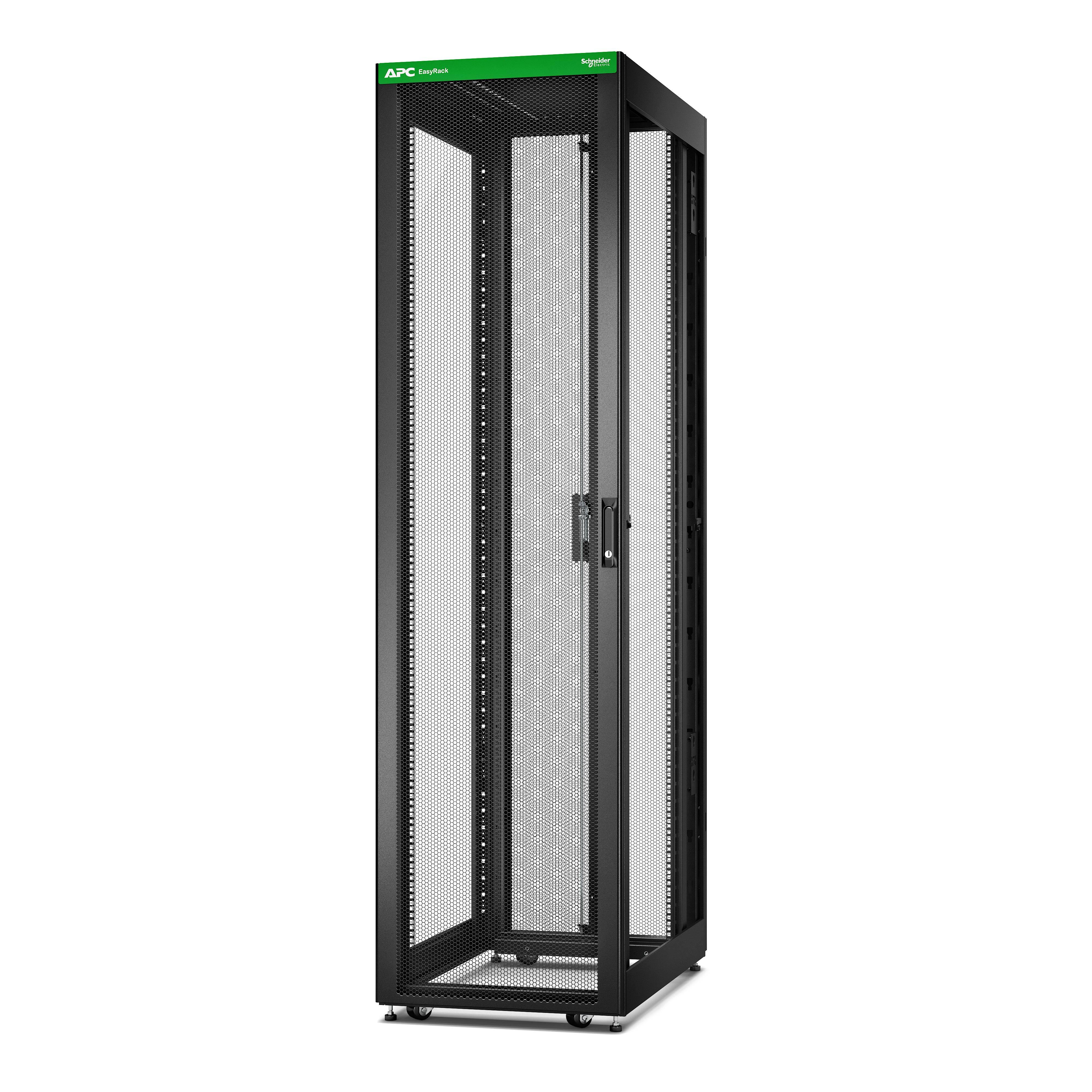 Rca Informatique - Image du produit : EASY RACK 600MM/48U/1000MM WITH ROOF CASTORS FEET AND 4 BRACKETS